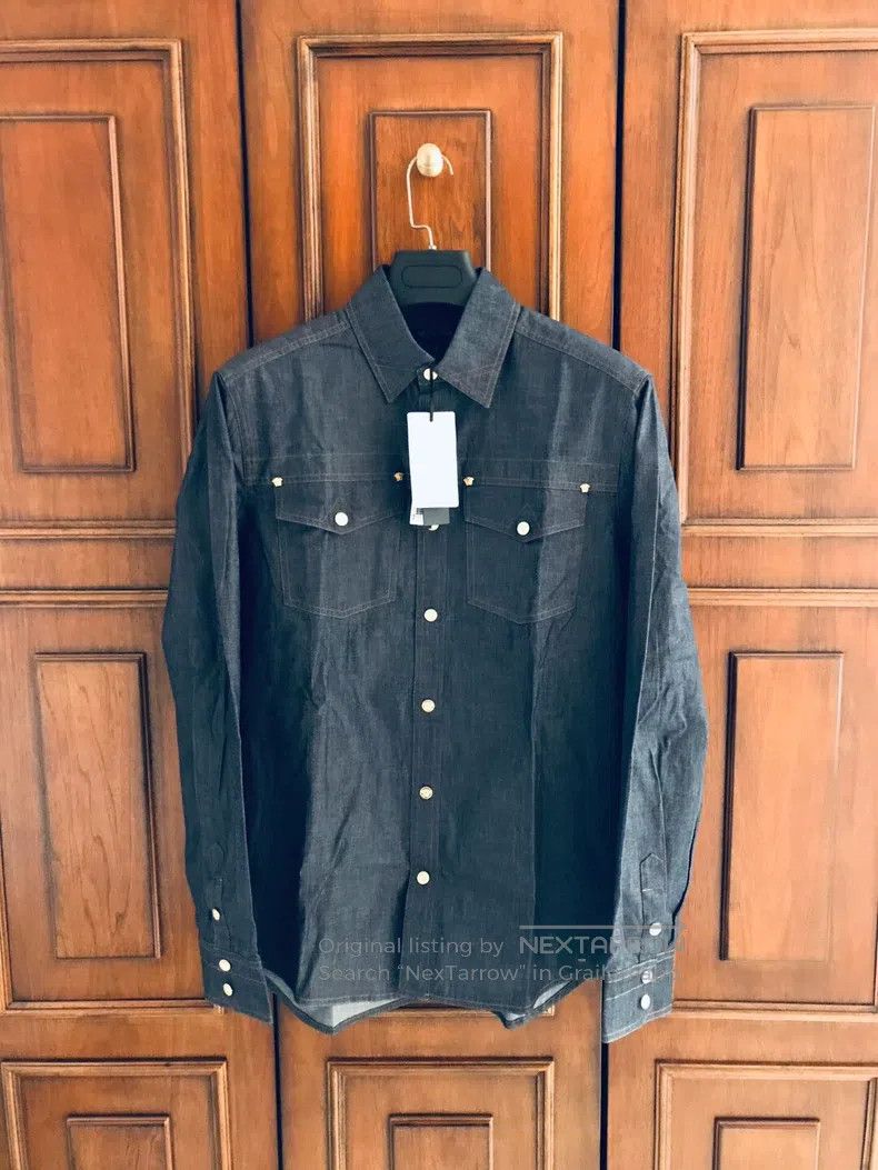 Versace Versace Main line denim shirt Size US L / EU 52-54 / 3 - 1 Thumbnail