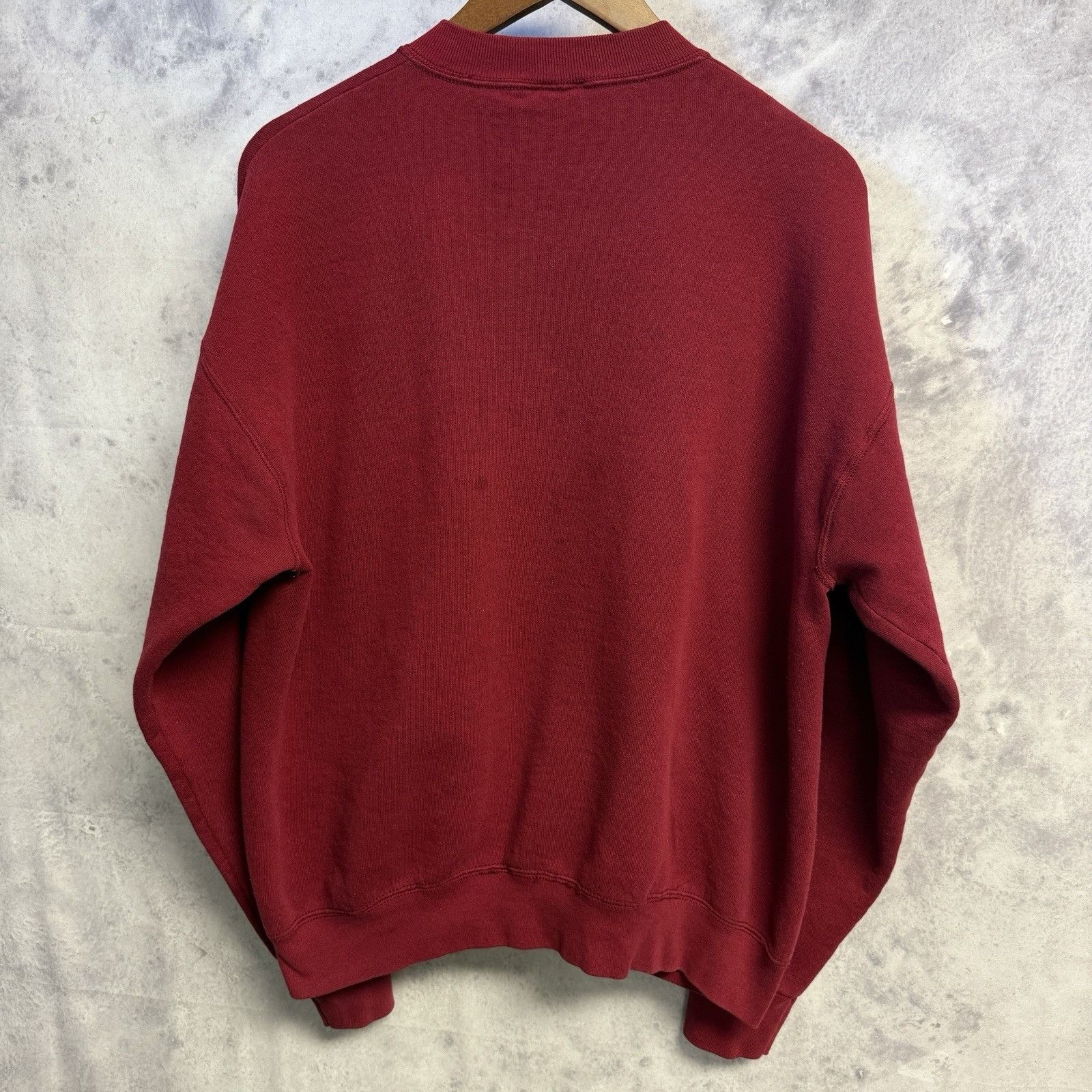 Disney × Vintage Vintage 90s Mickey Mouse Sweatshirt Mens Large Red Embroider Size US L / EU 52-54 / 3 - 3 Thumbnail