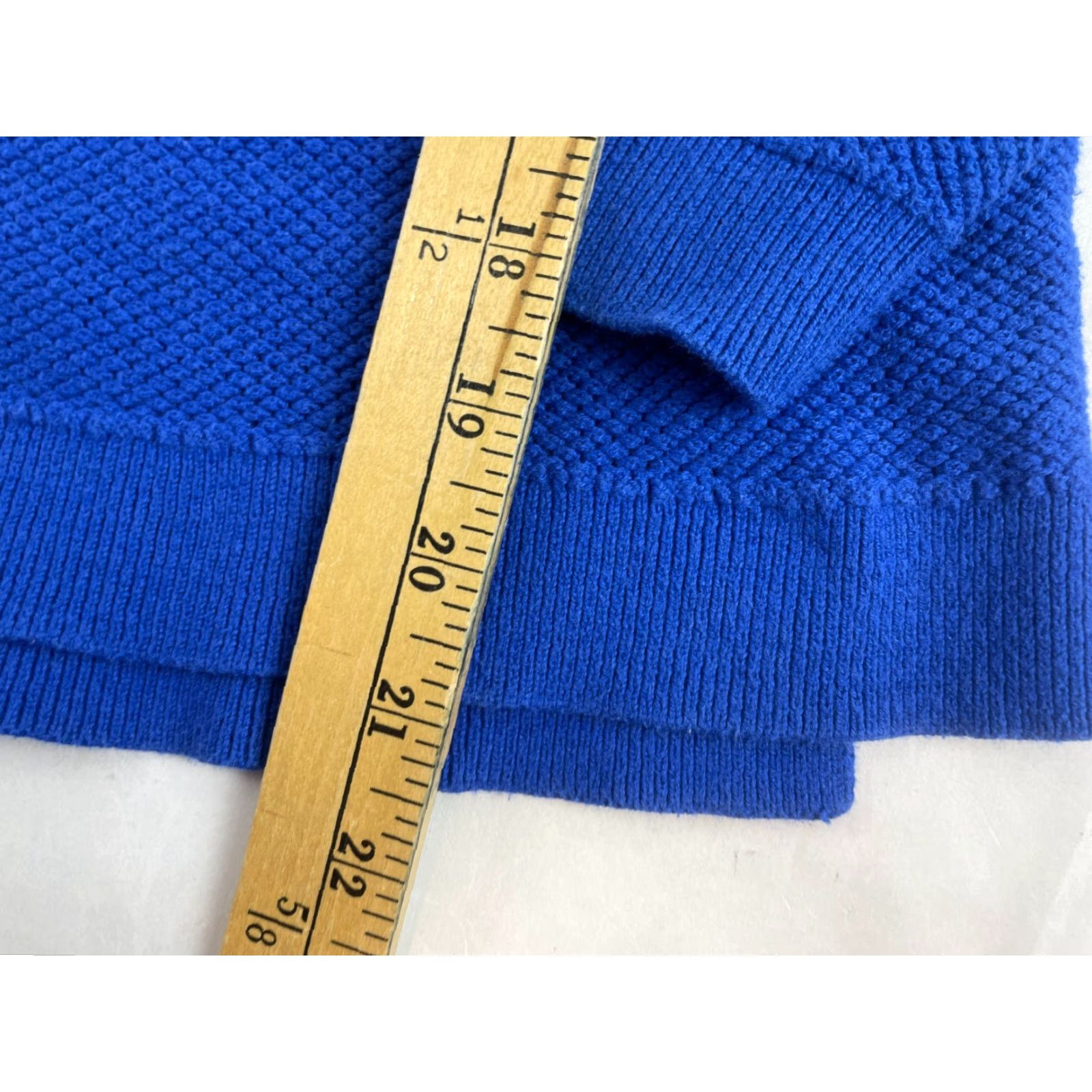 Vintage a.n.a Sweater Womens Petite Small Blue Pullover Knit Long Sleeve Boat Neck Solid Size S / US 4 / IT 40 - 4 Thumbnail