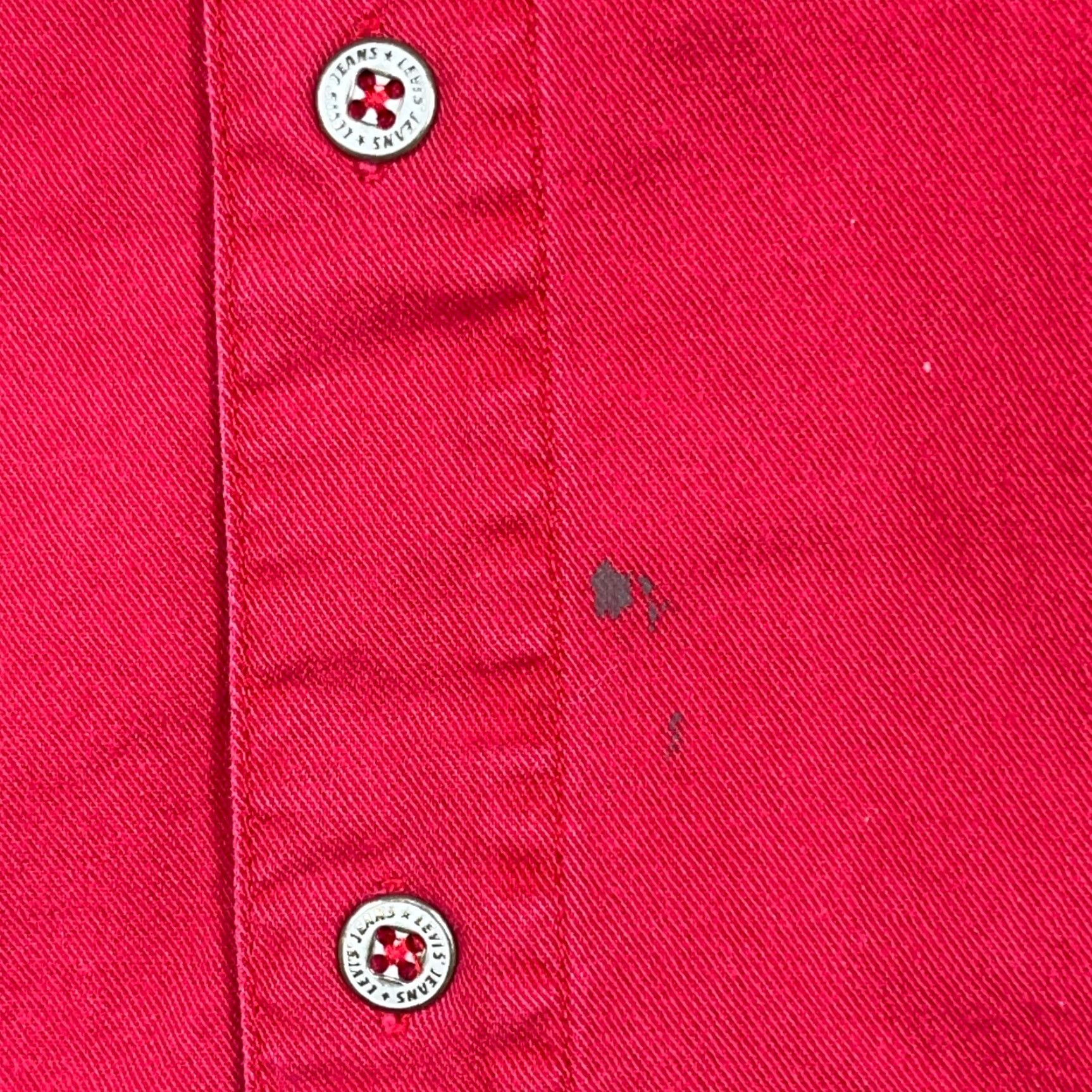 VINTAGE Levi's Denim Shirt Men L Red Button Up Western 90s Cowboy Shirt Mens Red Levi's Denim Long Sleeve Button-Up Casual Western 90s