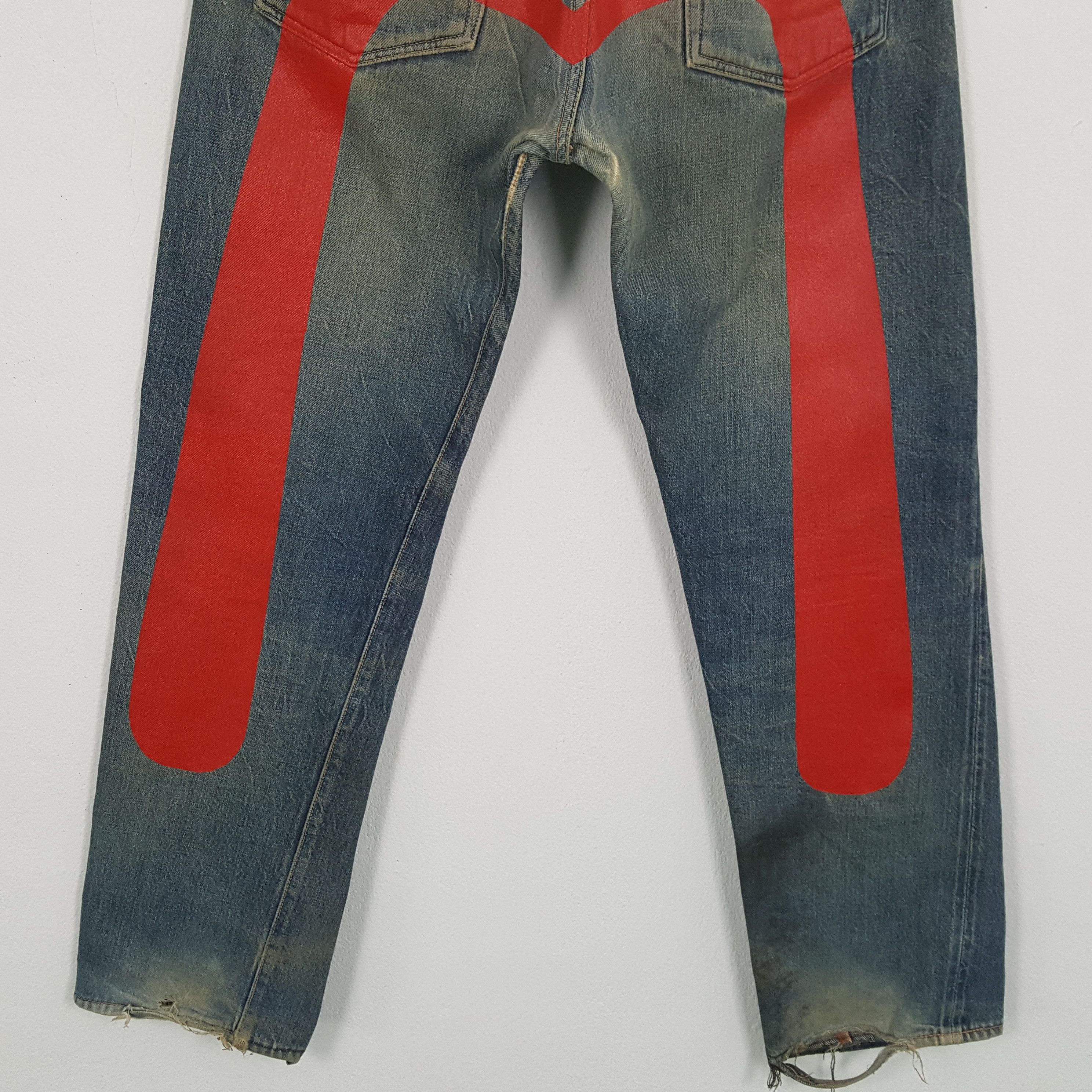 Evisu × Japanese Brand × Vintage Vintage EVISU Japanese Brand Daicock Custom Distressed Jeans Size US 31 - 3 Thumbnail
