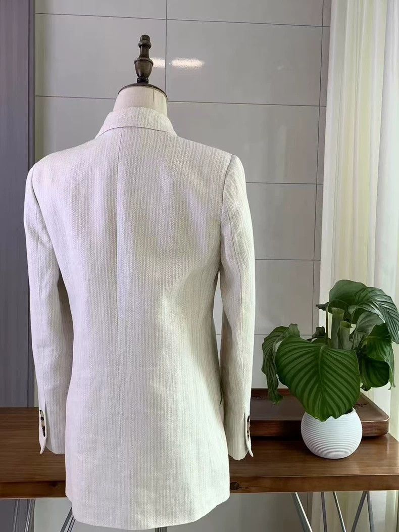 Loro Piana LORO PIANA Textured solid color suit jacket Size XS / US 0-2 / IT 36-38 - 6 Thumbnail