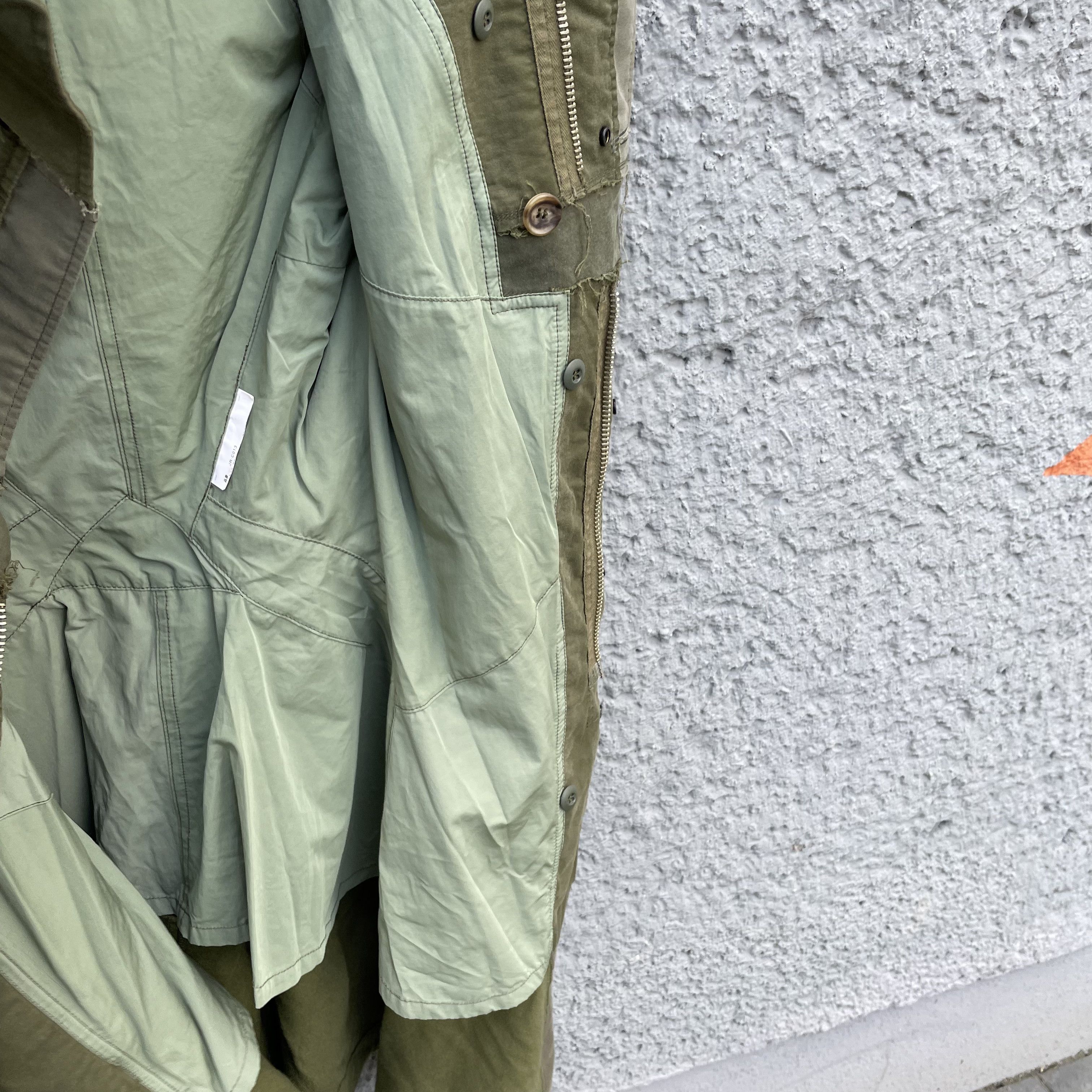 Comme des Garcons CDG Junya Watanabe Reworked Patchwork Military Coat F/W06 Size L / US 10 / IT 46 - 13 Thumbnail