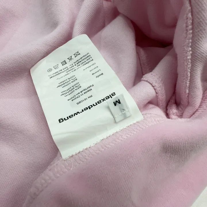 Alexander Wang Alexander Wang Pink Cropped Hooded Sweatshirt - Size M / US 6-8 / IT 42-44 - 1 Thumbnail