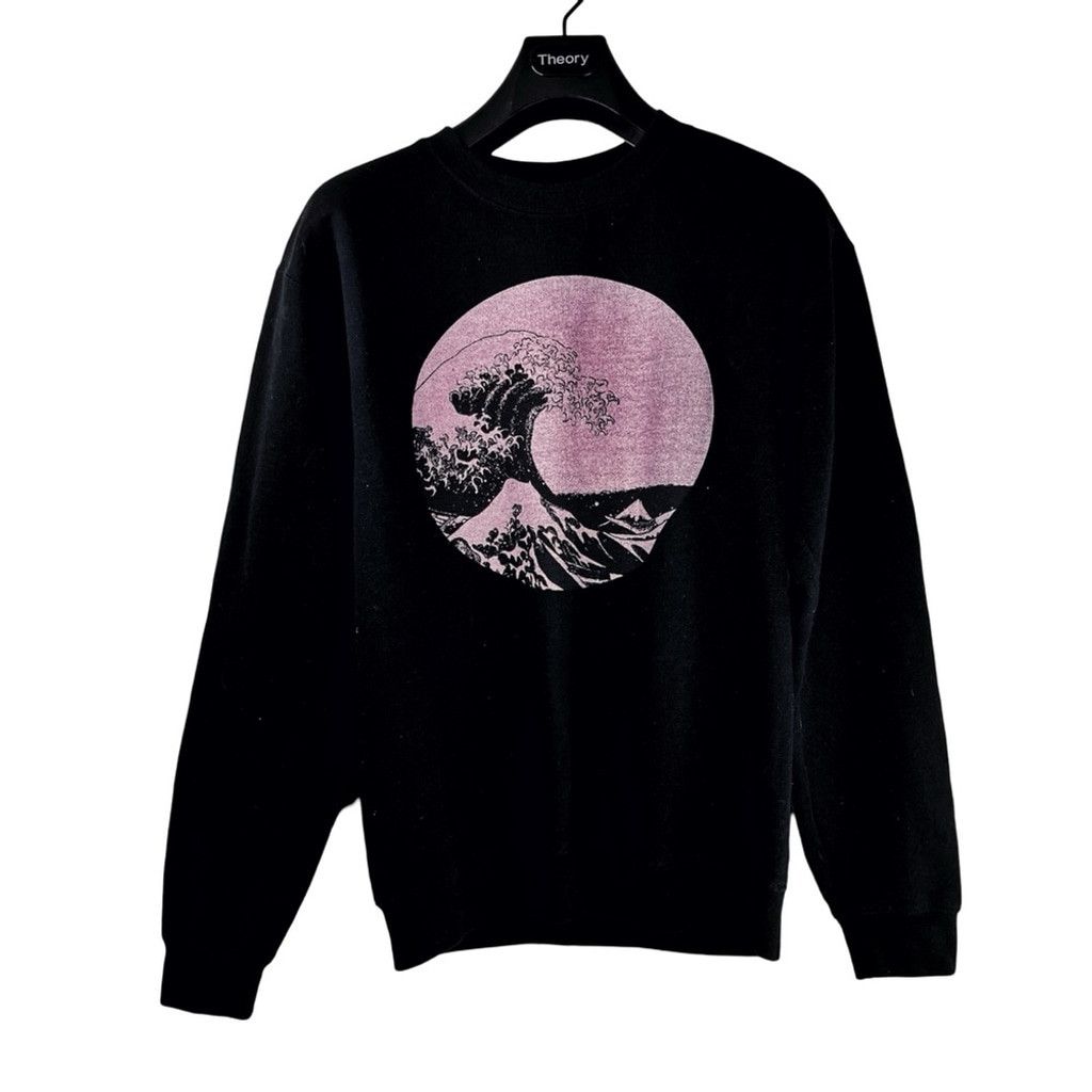 Gildan GILDAN GRAPHIC Men's Black Crew Neck Sweatshirt Huge Wave S Size US S / EU 44-46 / 1 - 1 Thumbnail