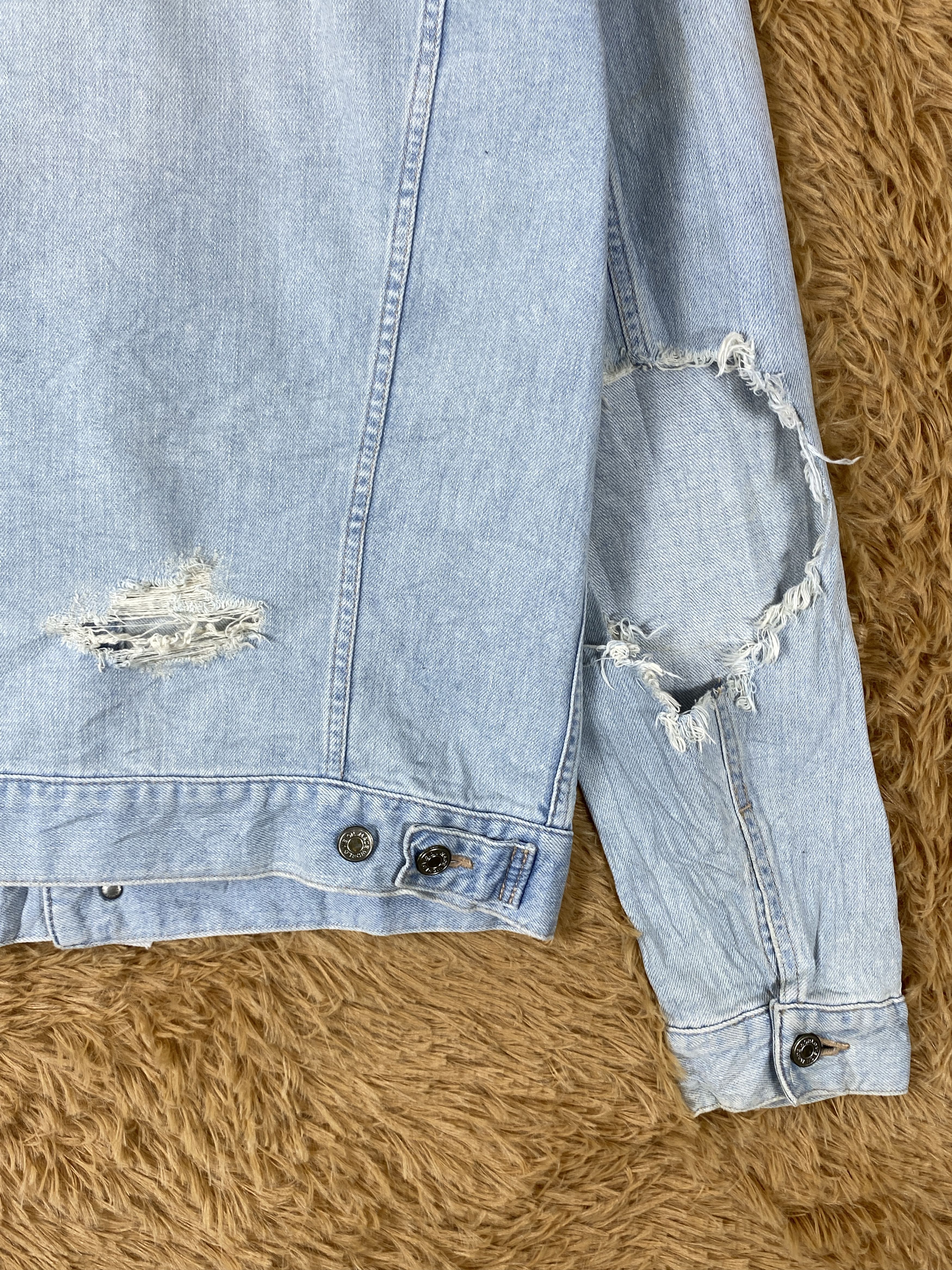 Vintage Vintage Japanese Brand Distressed Denim Jacket Size US XS / EU 42 / 0 - 11 Thumbnail