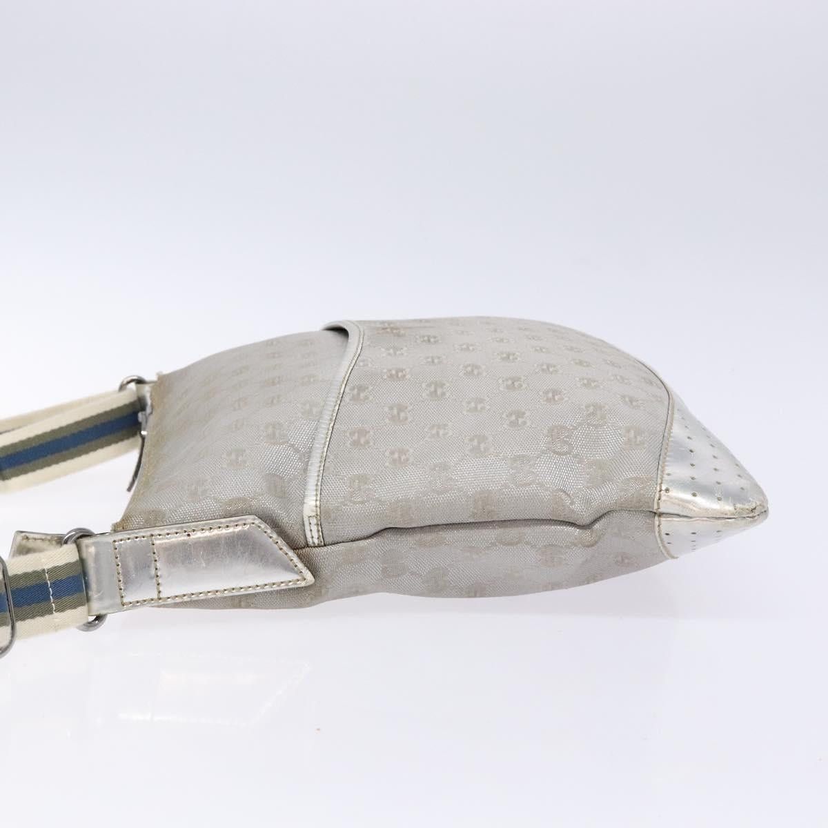 Gucci GUCCI GG Canvas Sherry Line Shoulder Bag Silver Size ONE SIZE - 5 Thumbnail