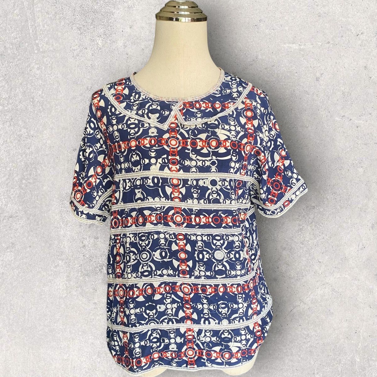 Chanel AW2007 Silk CC Monogram Blouse Size M / US 6-8 / IT 42-44 - 1 Thumbnail