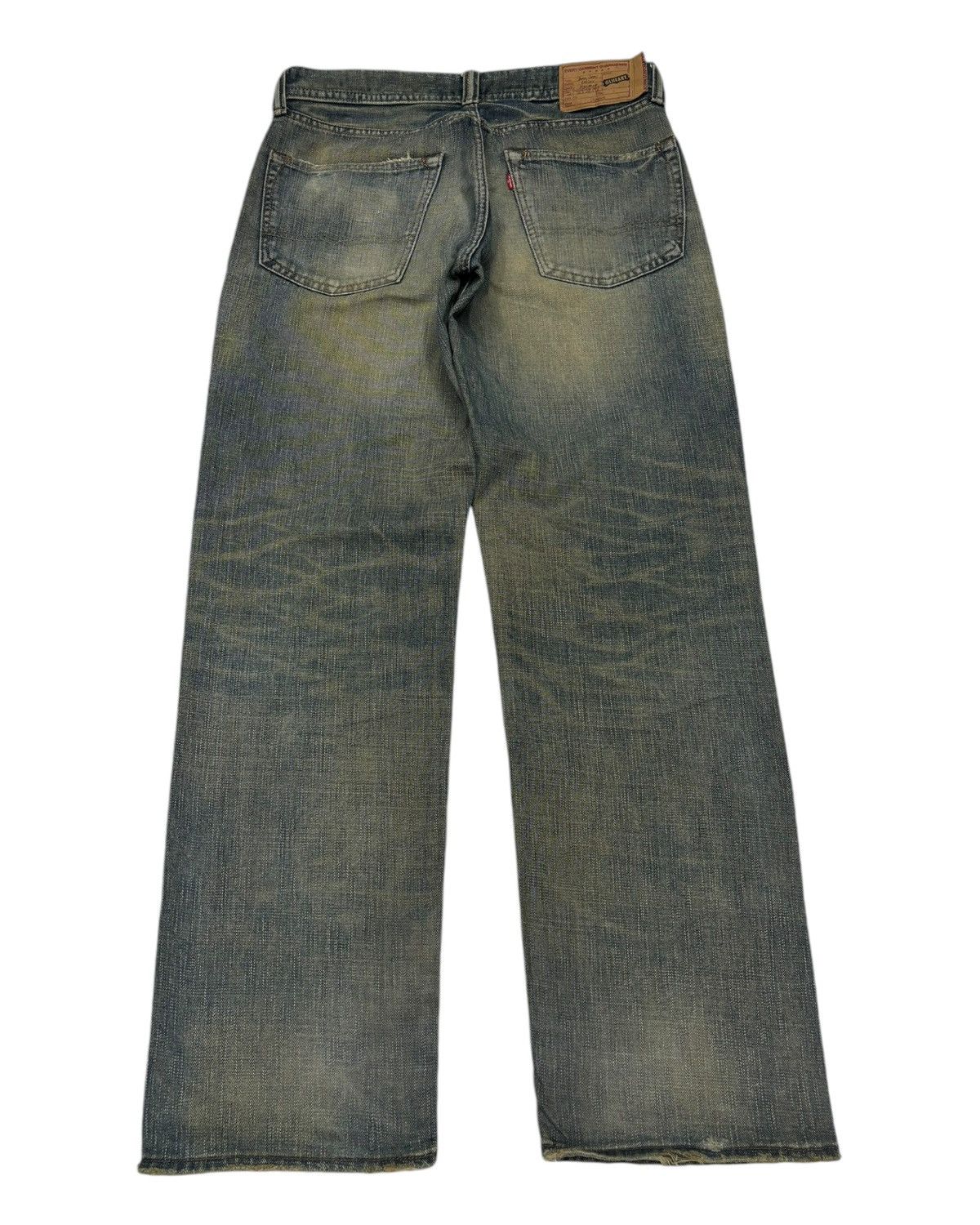 Diesel 🔥VINTAGE MUD WASH BAGGY JEANS GL HEART DENIM DIESEL STYLE Size US 33 - 2 Thumbnail
