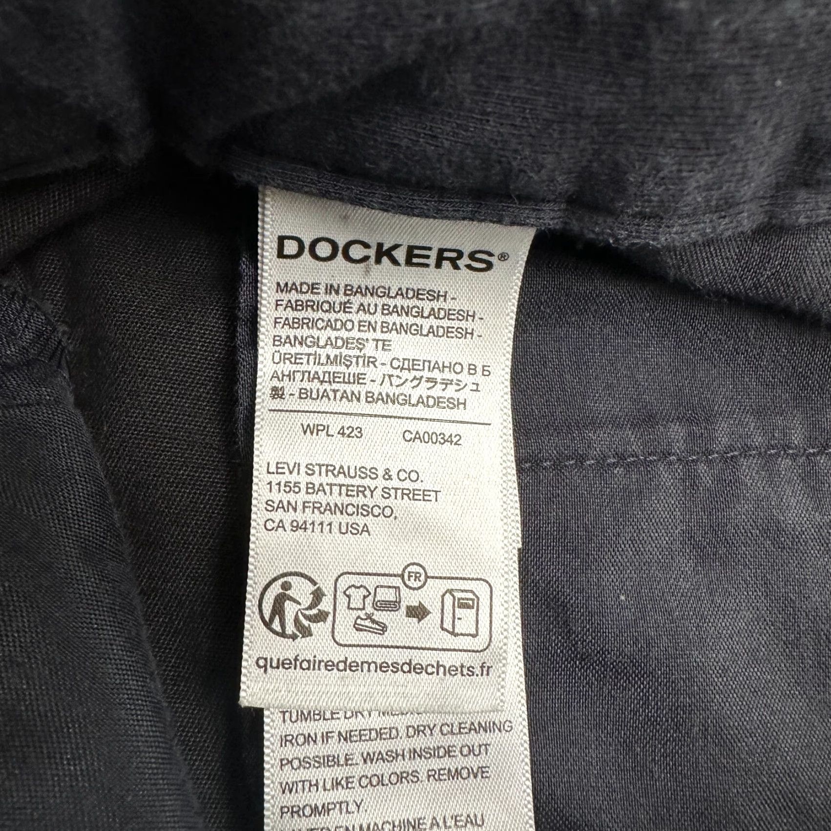 Dockers DOCKERS Mens Pants 44x32 Black Flat Front Straight Dress Work Relaxed Fit Casual Size US 44 / EU 60 - 5 Thumbnail