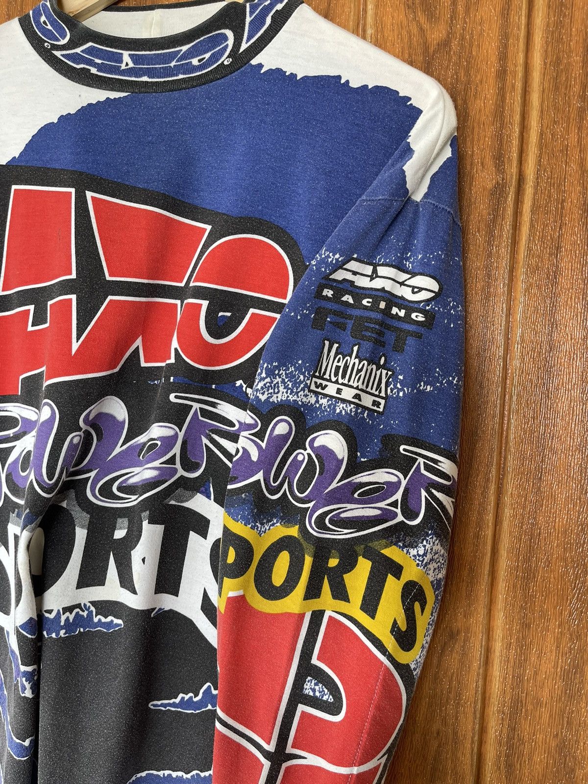 Gear for Sports Vintage’90s🔥AXO Power Sports🔥DyeMax Racing Motocross AOP Tee Size US XL / EU 56 / 4 - 6 Thumbnail