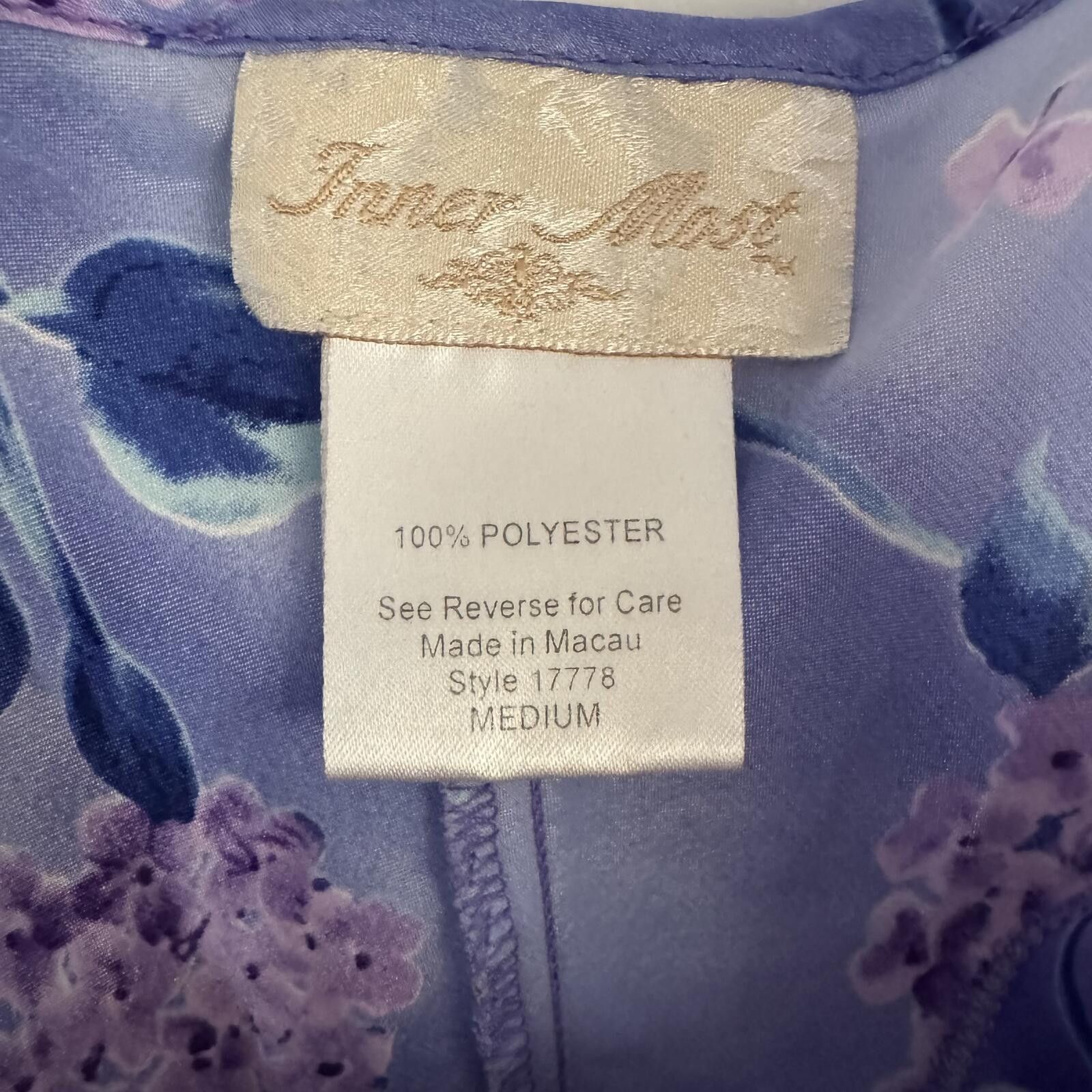 Other VTG Y2K Inner Mark Purple Floral Satin MUMU Medium Size ONE SIZE - 3 Thumbnail