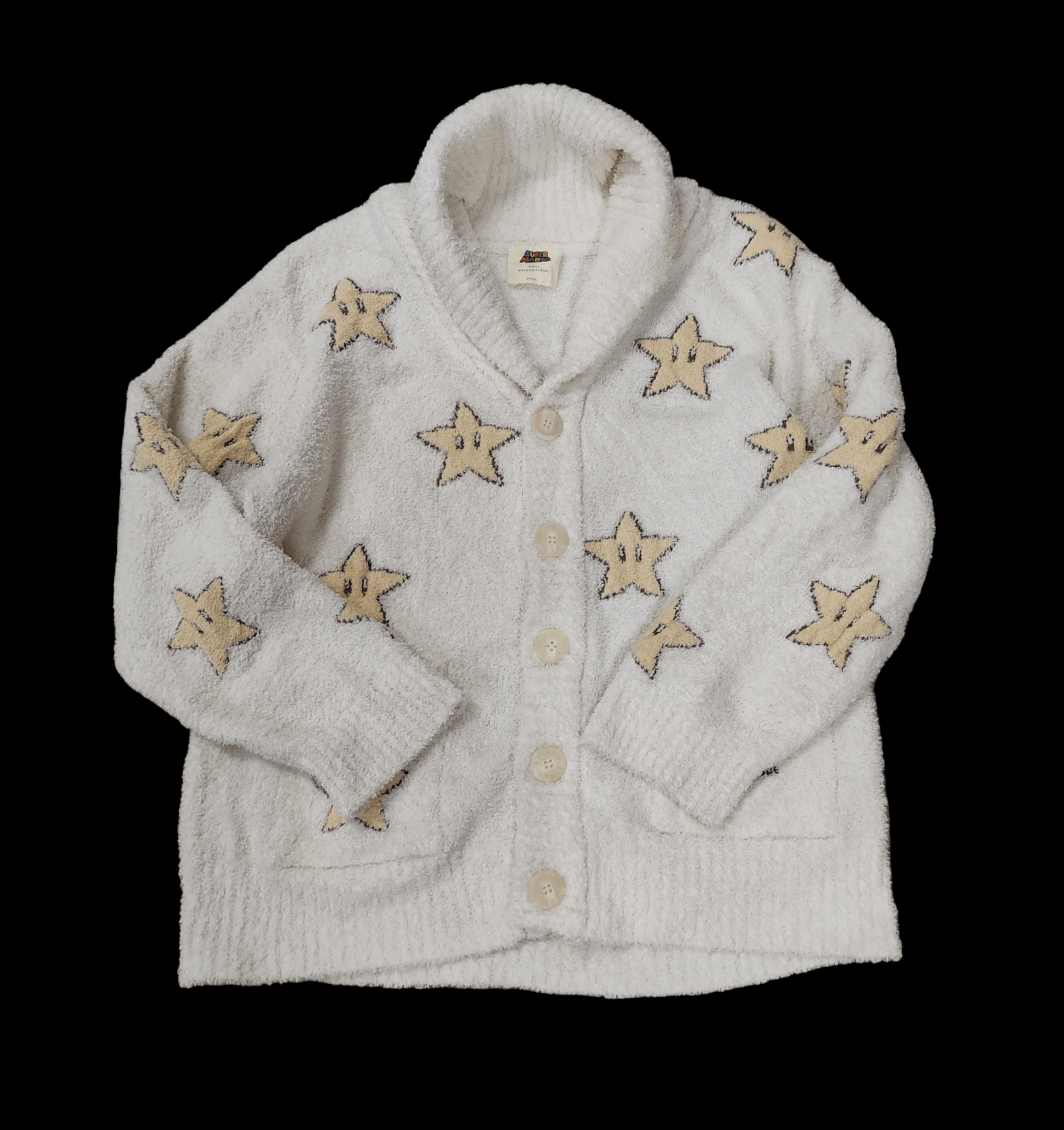 Japanese Brand GELATO PIQUE x Super Mario Kauchin Stars Jacquard Sweater Size US XL / EU 56 / 4 - 4 Thumbnail