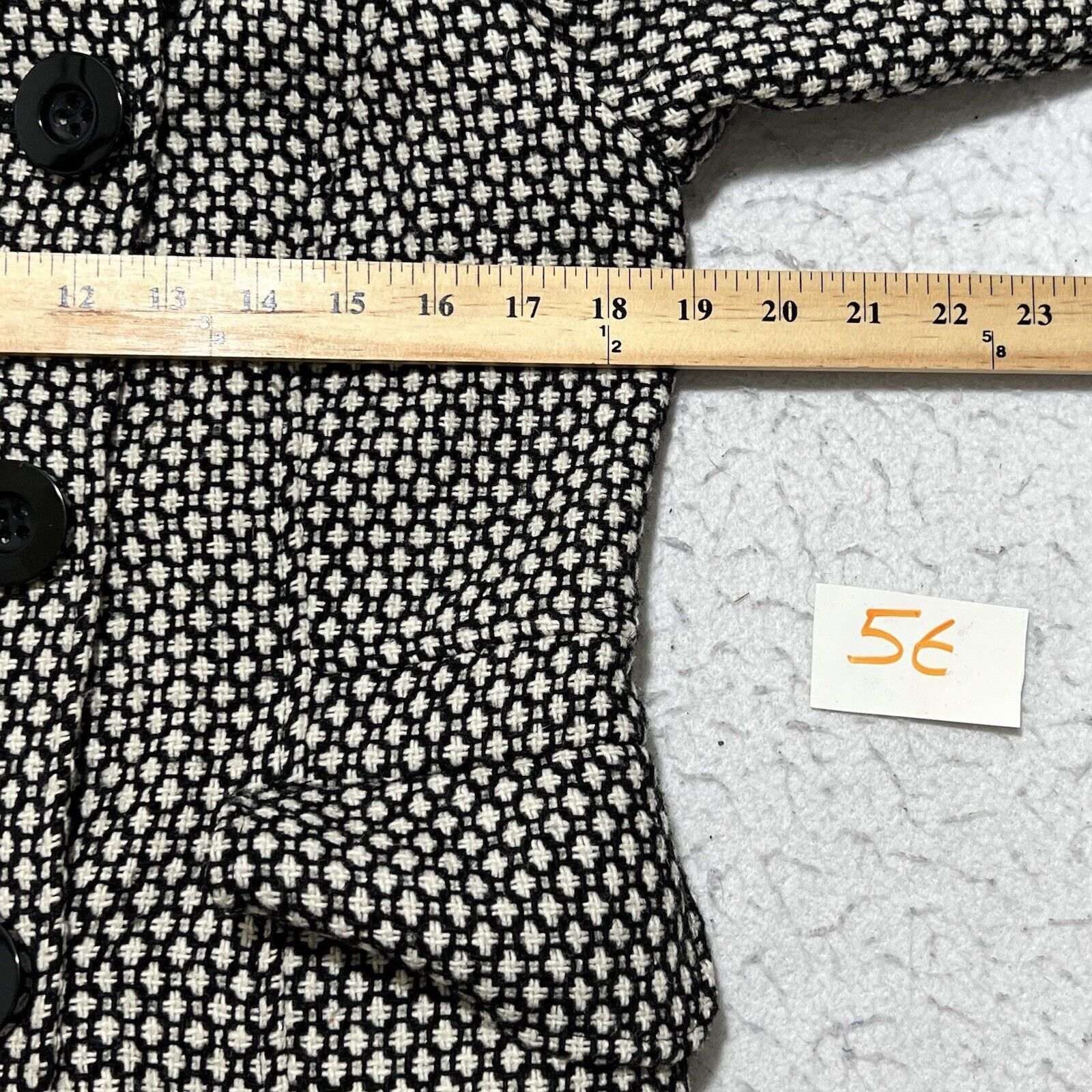Macys Charter Club Wool Blend Tweed Double Breasted Blazer Jacket Size S / US 4 / IT 40 - 8 Thumbnail