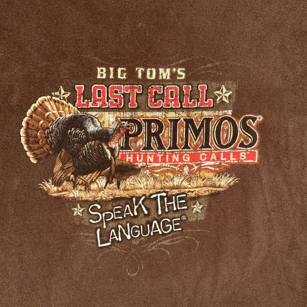 AAA VINTAGE Primos Hunting Calls Shirt Adult 2XL 2XL Brown Big Tom Last Call Y2K Mens T-Shirt Short Sleeve Crew Neck Cotton Vintage: Yes Size US XXL / EU 58 / 5 - 2 Thumbnail