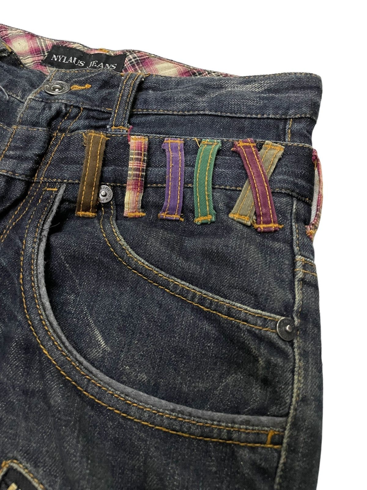 GOSTAR DE FUGA × Hysteric Glamour Nylaus Japan Mud Wash Double Waist Claw Mark Jeans Size US 30 / EU 46 - 16 Thumbnail