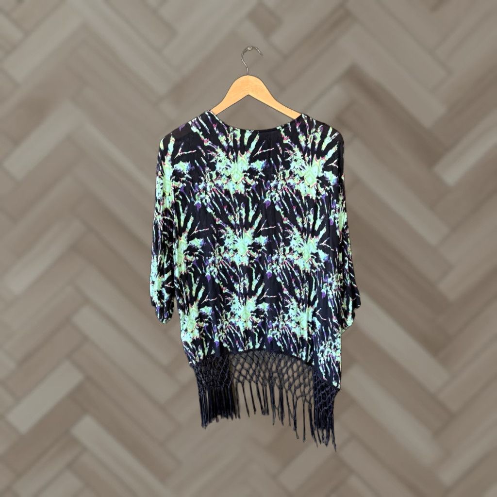 Superdry Superdry Festival Alley Cardigan Sweater Womens L Blue Lightweight Open Front" Size L / US 10 / IT 46 - 1 Thumbnail