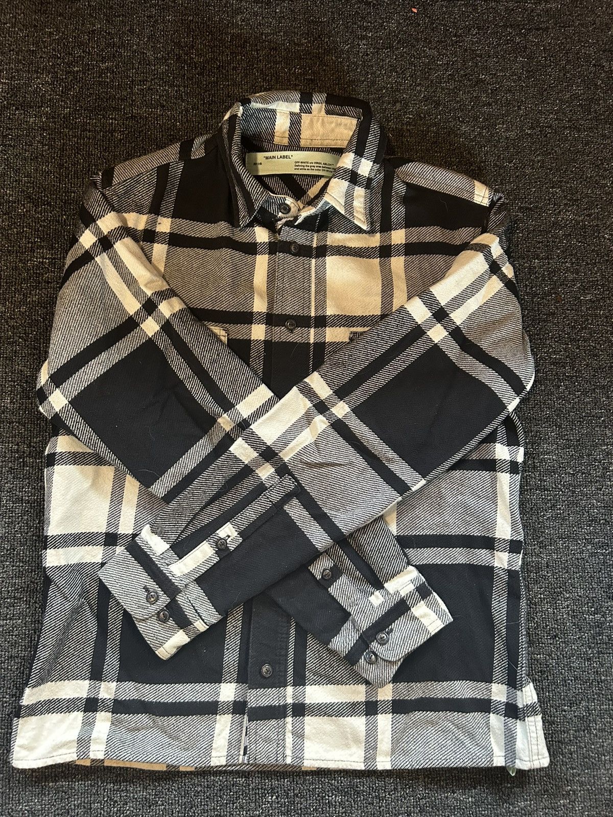 Off-White Offwhite checked flannel Size US S / EU 44-46 / 1 - 1 Thumbnail