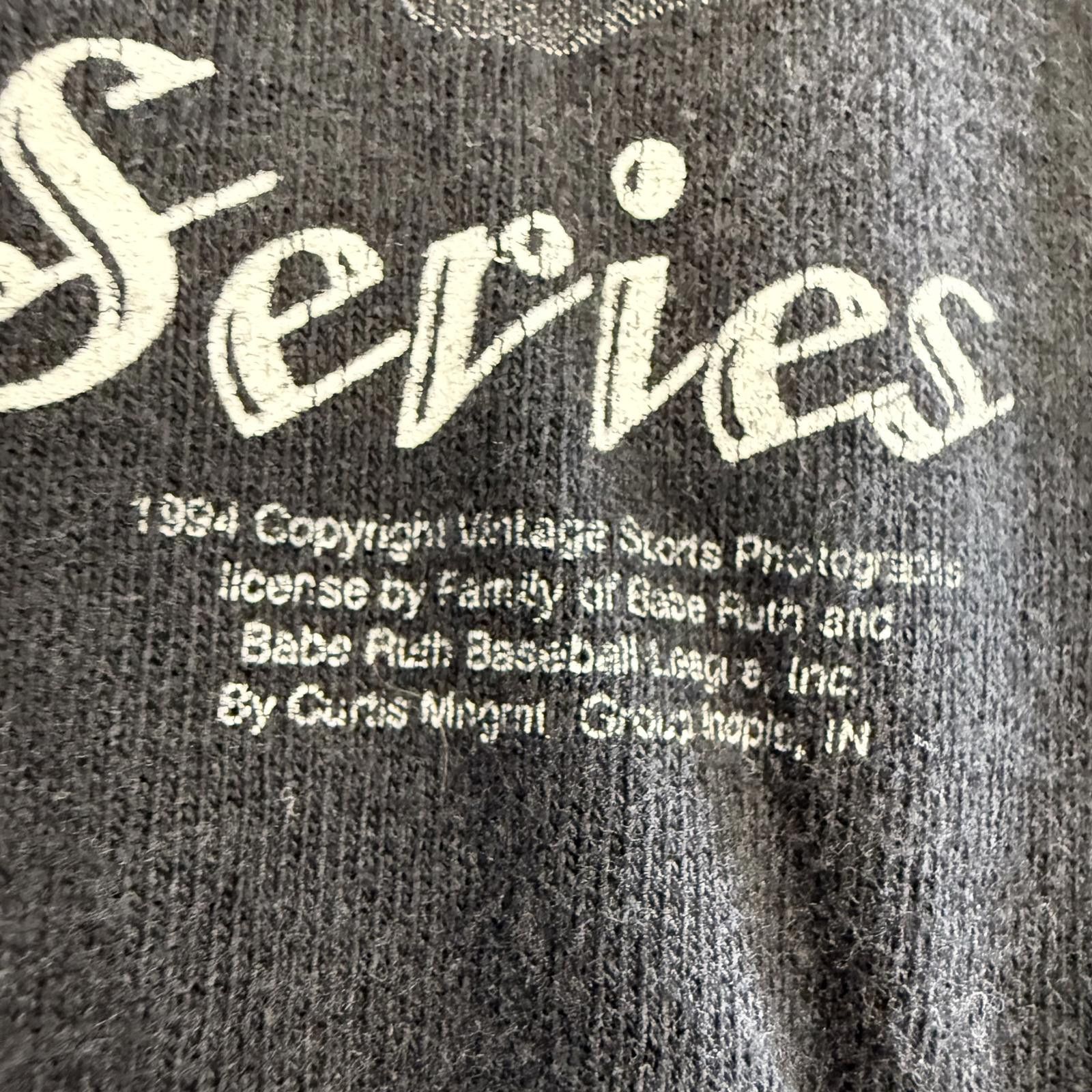 Vintage Vtg 1994 Limited Babe Ruth T-Shirt #d Single Stitch RARE Size US L / EU 52-54 / 3 - 9 Thumbnail
