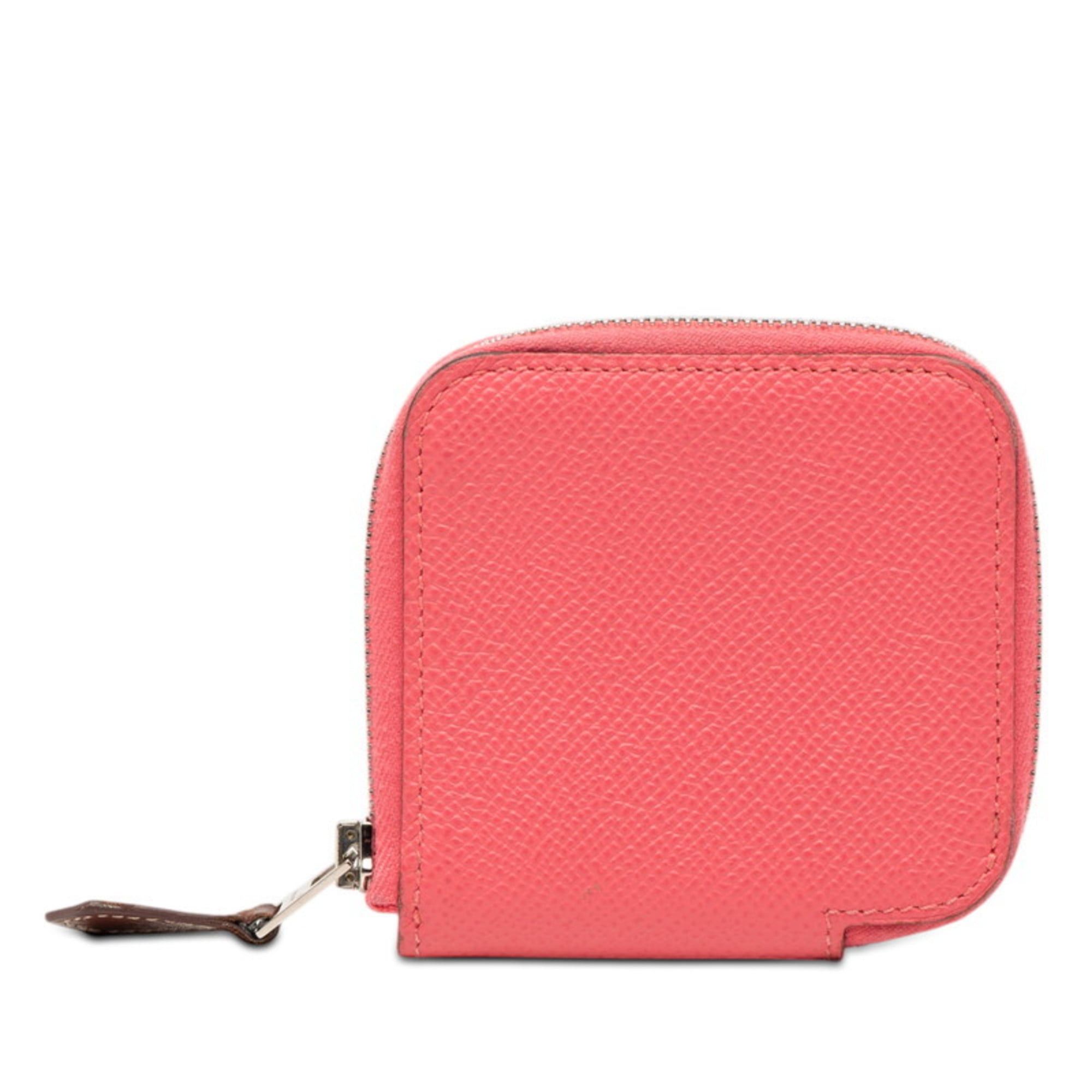 Hermès Azap Silkin Wallet/Coin Case Rose Azalee Pink Epsom Leather Women's HERMES