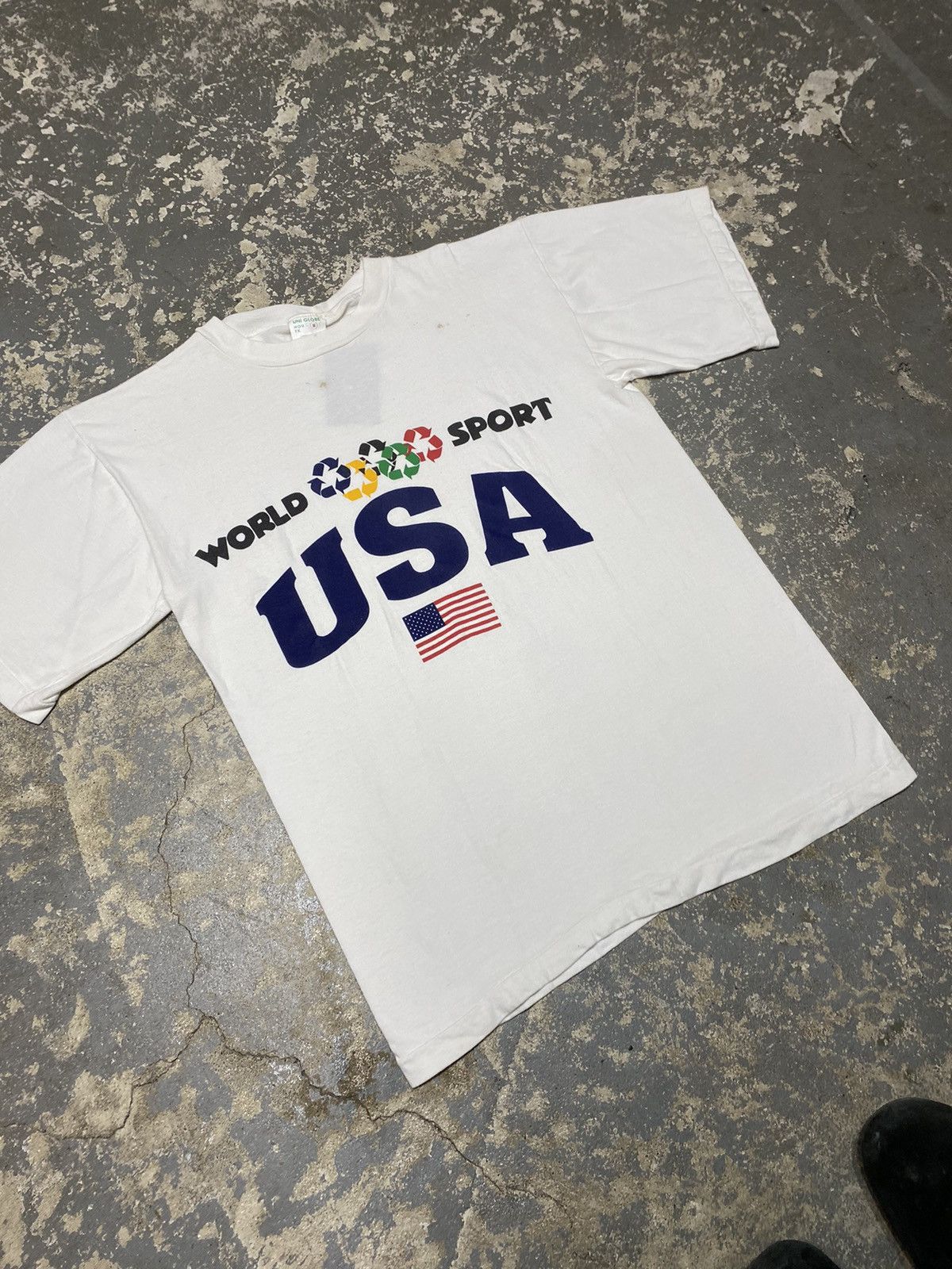 Japanese Brand × Vintage Vintage World Sport USA Recycling 90s New Old Stock Tshirt Size US M / EU 48-50 / 2 - 7 Thumbnail