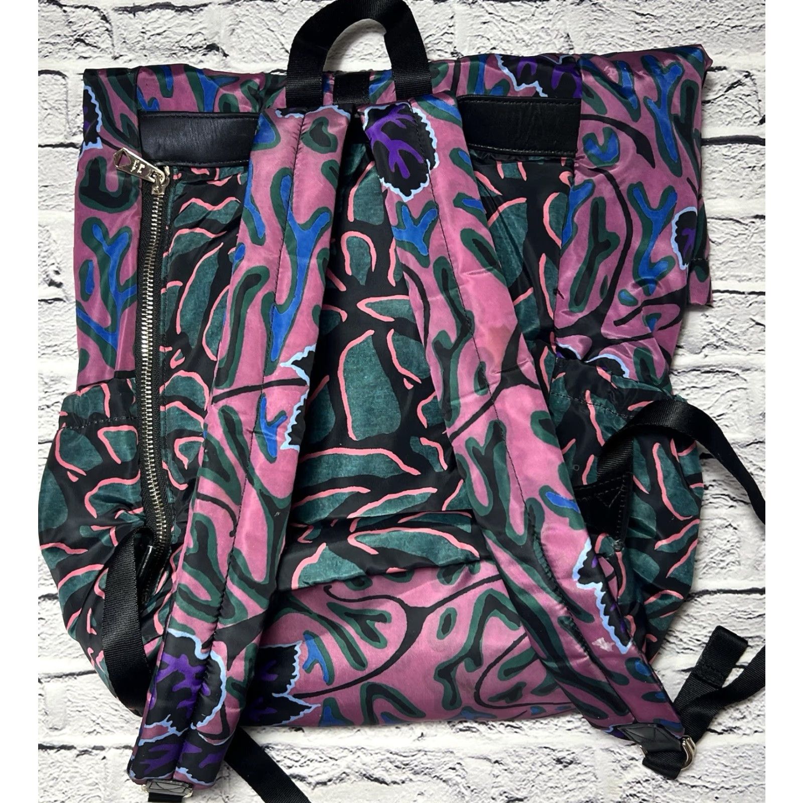 Paul Smith Paul Smith Multicolor Fold Over Backpack Bag Women Nylon Folding Backpack Multicolor Designer 14.75” tall 10” W x 6” Deep Womens Size ONE SIZE - 6 Thumbnail