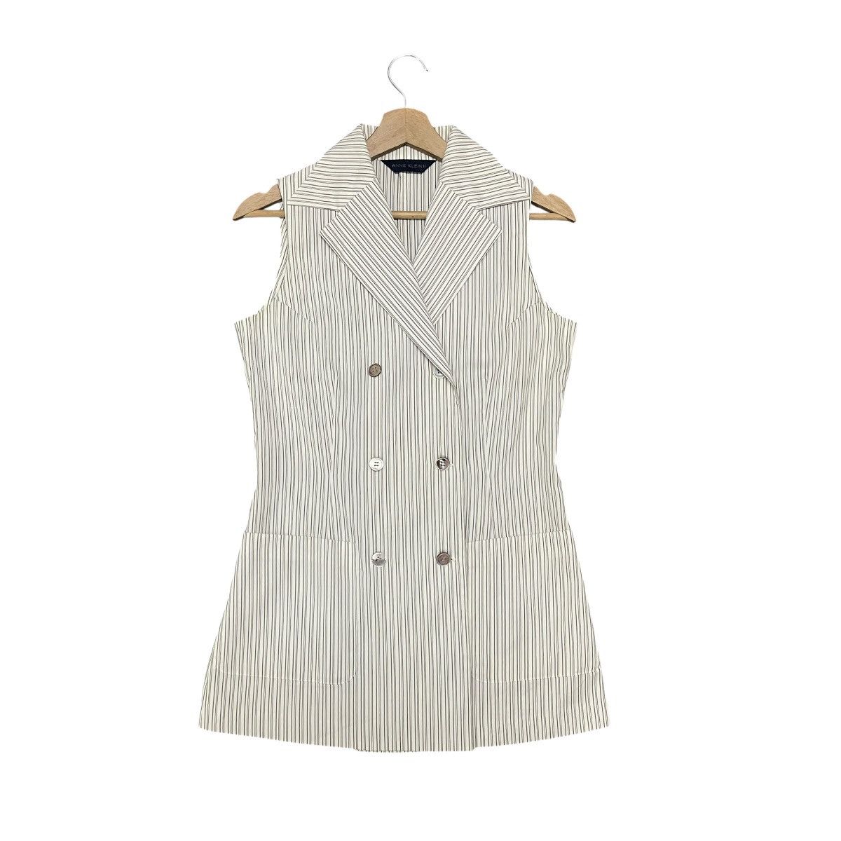 Anne Klein Vintage Anne Klein II Pinstripe Double Breasted Vest Dress Size S / US 4 / IT 40 - 1 Thumbnail