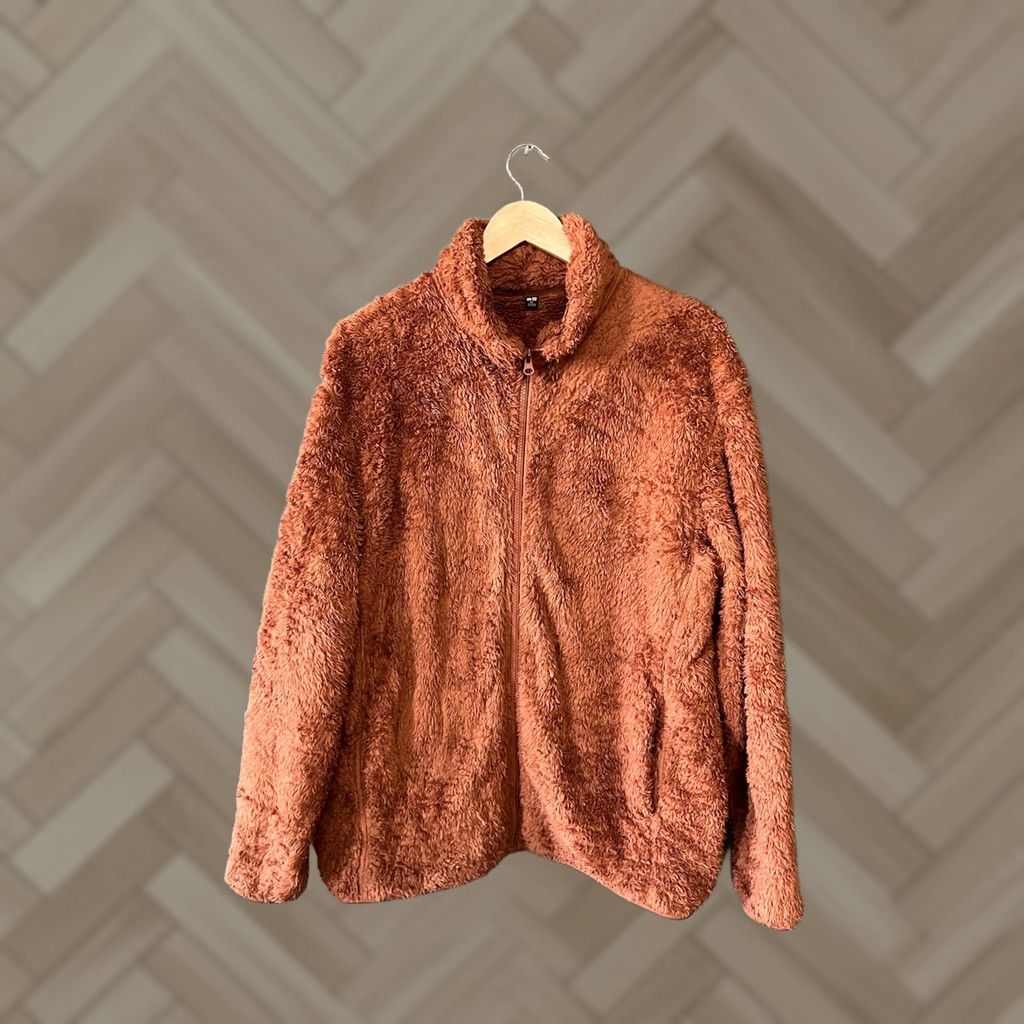 Uniqlo Uniqlo Jacket Orange Fleece Full Zip Long Sleeve XL Womens Size XL / US 12-14 / IT 48-50 - 1 Thumbnail