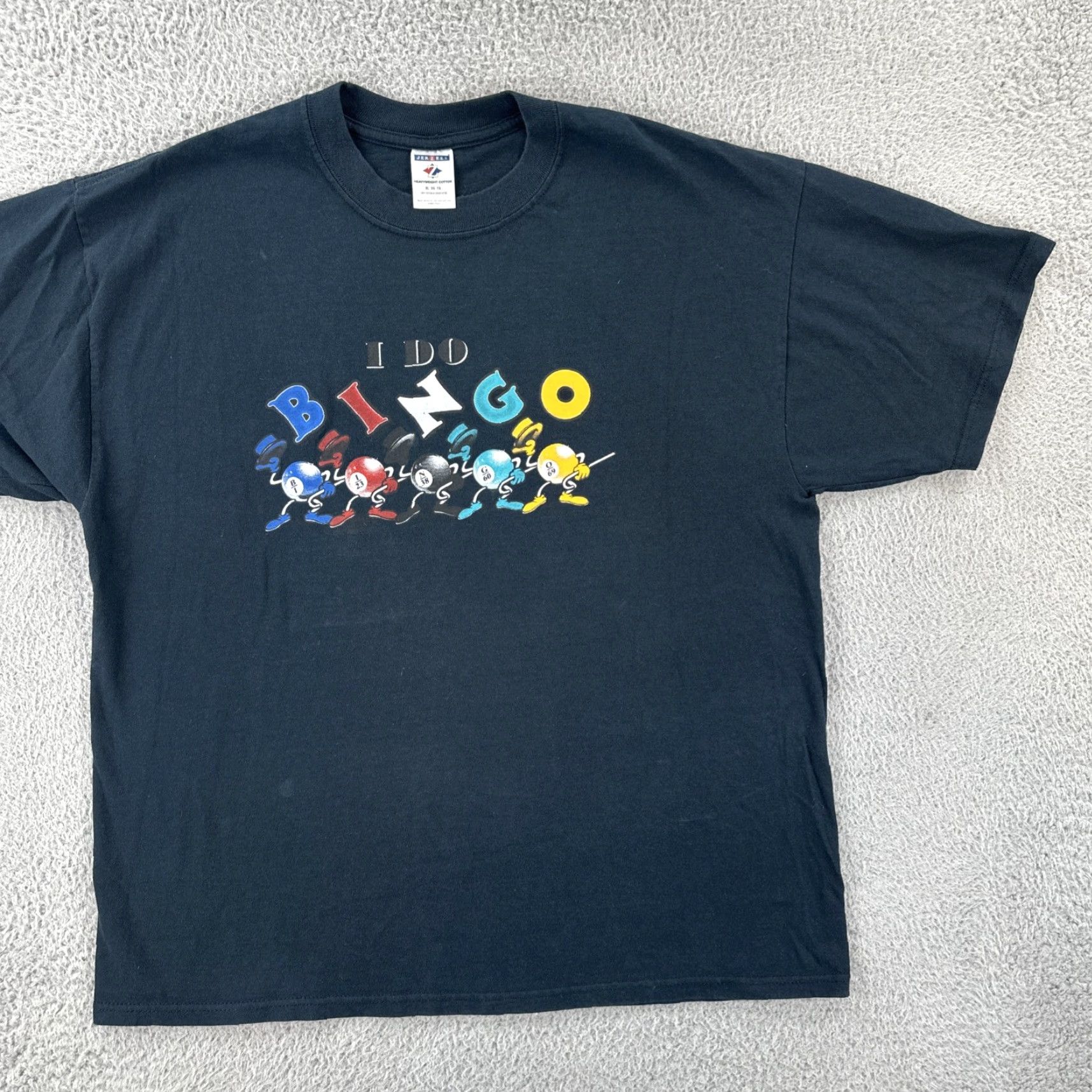 Jerzees VINTAGE Jerzees Adult XL Black Short Sleeve T Shirt I Do Bingo Graphic Print Y2K Size US XL / EU 56 / 4 - 2 Thumbnail