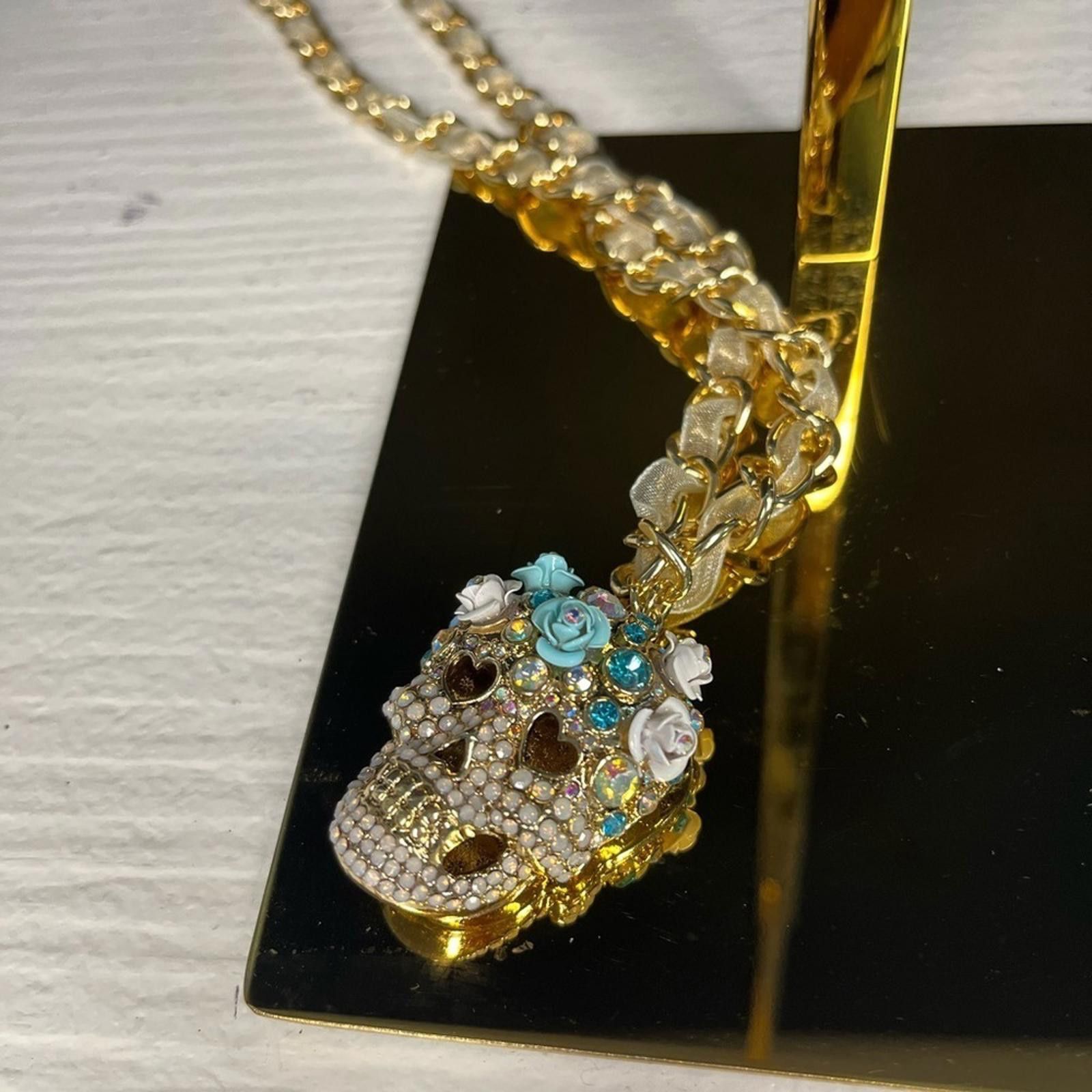 Betsey Johnson Betsey Johnson Aurora Borealis Day Of The Dead Necklace NWT Size ONE SIZE - 2 Thumbnail