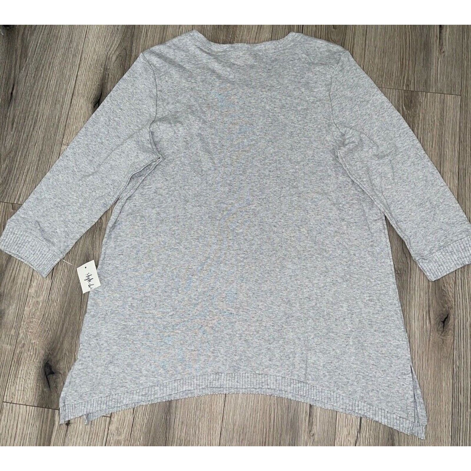 Other Style & Co Lounge Heather BridgeHem Pullover Sweater LARGE Size L / US 10 / IT 46 - 3 Thumbnail