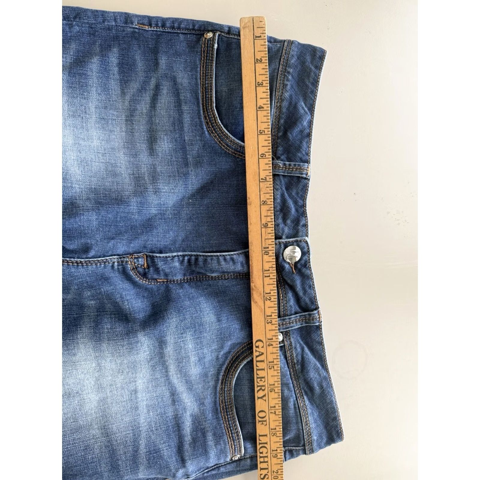Vintage Seven 7 by Melissa McCarthy Jeans 18 Blue Denim Distressed Stretch Pencil Leg Women Size 40" / US 18 - 7 Thumbnail