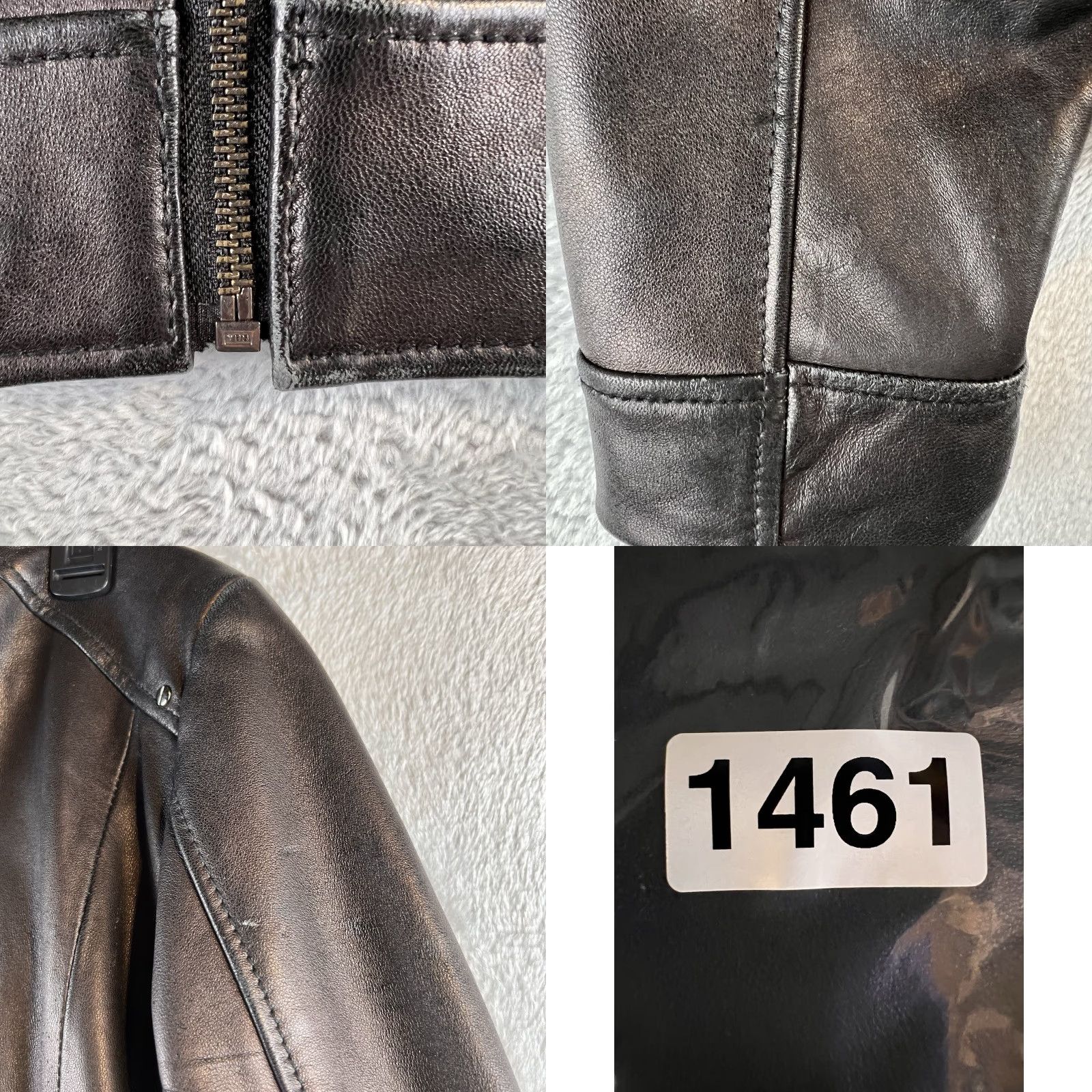 Kenneth Cole Kenneth Cole New York Leather Jacket Women L Black Biker 170R2141 Size L / US 10 / IT 46 - 9 Thumbnail