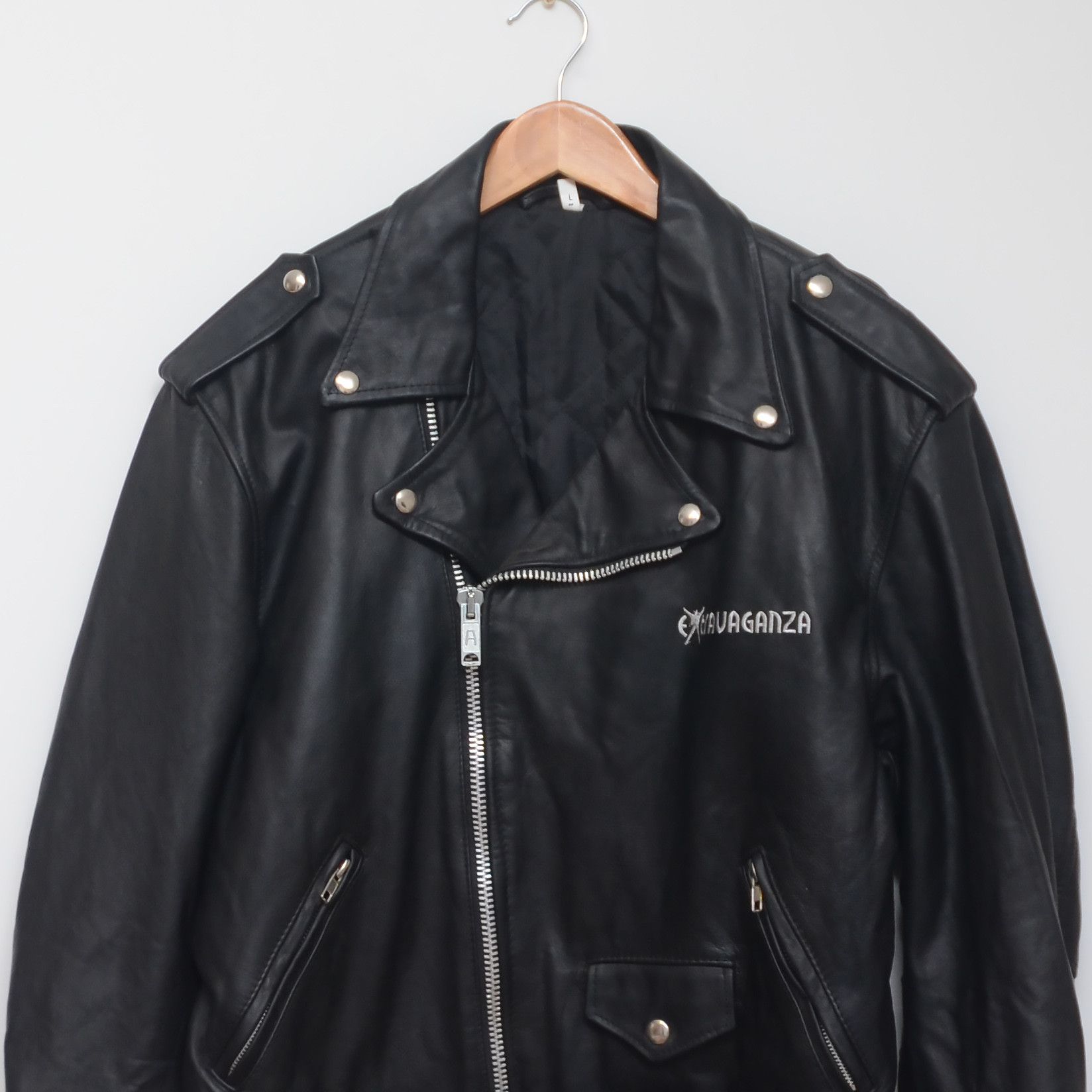 Vintage VINTAGE Made in France BLACK MOTORCYCLE LEATHER BIKER JACKET Size US M / EU 48-50 / 2 - 2 Thumbnail