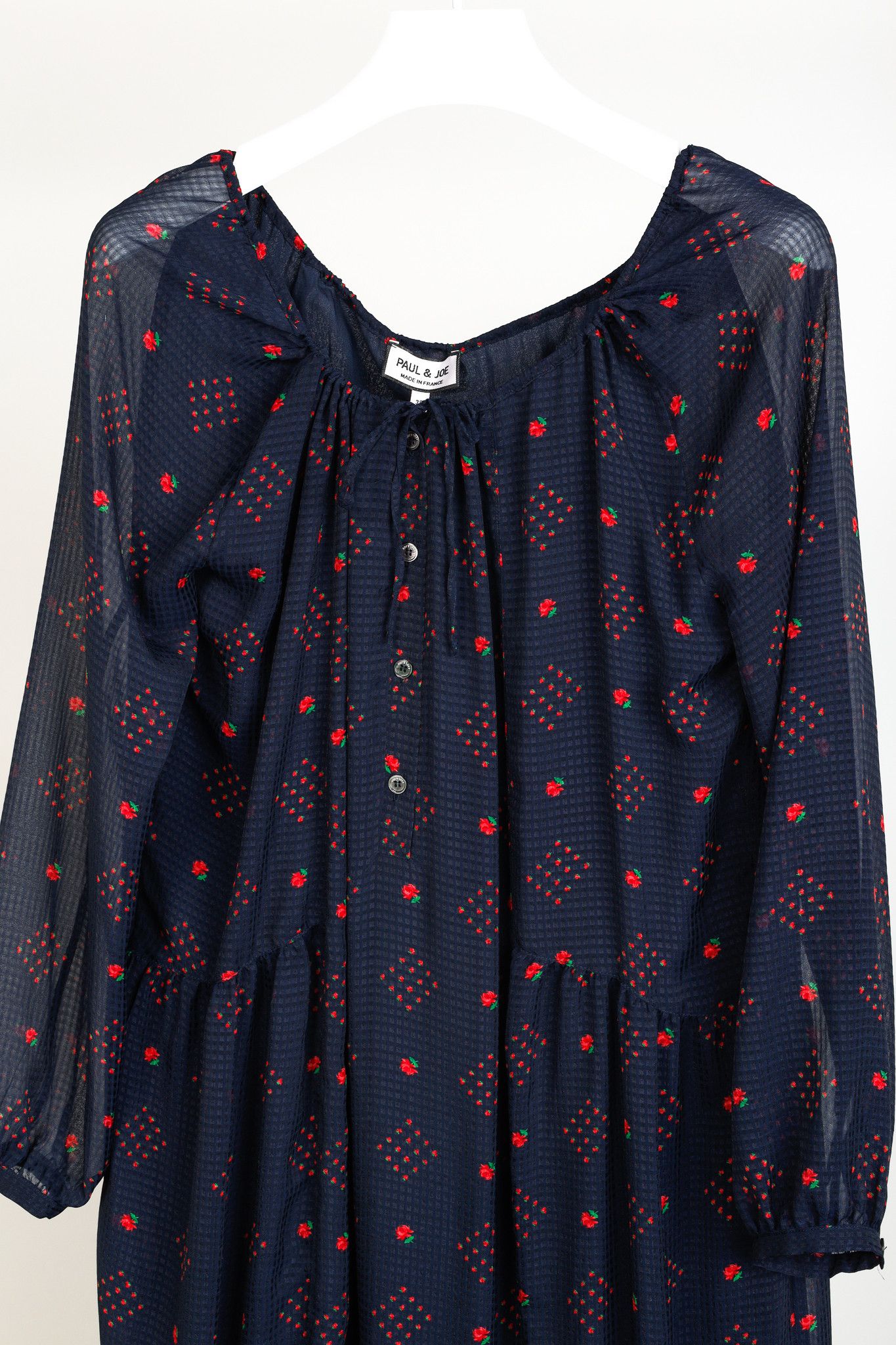 Paul & Joe Paul & Joe Chaland Marine Chiffon Long-Sleeve Maxi Dress Size M / US 6-8 / IT 42-44 - 8 Thumbnail