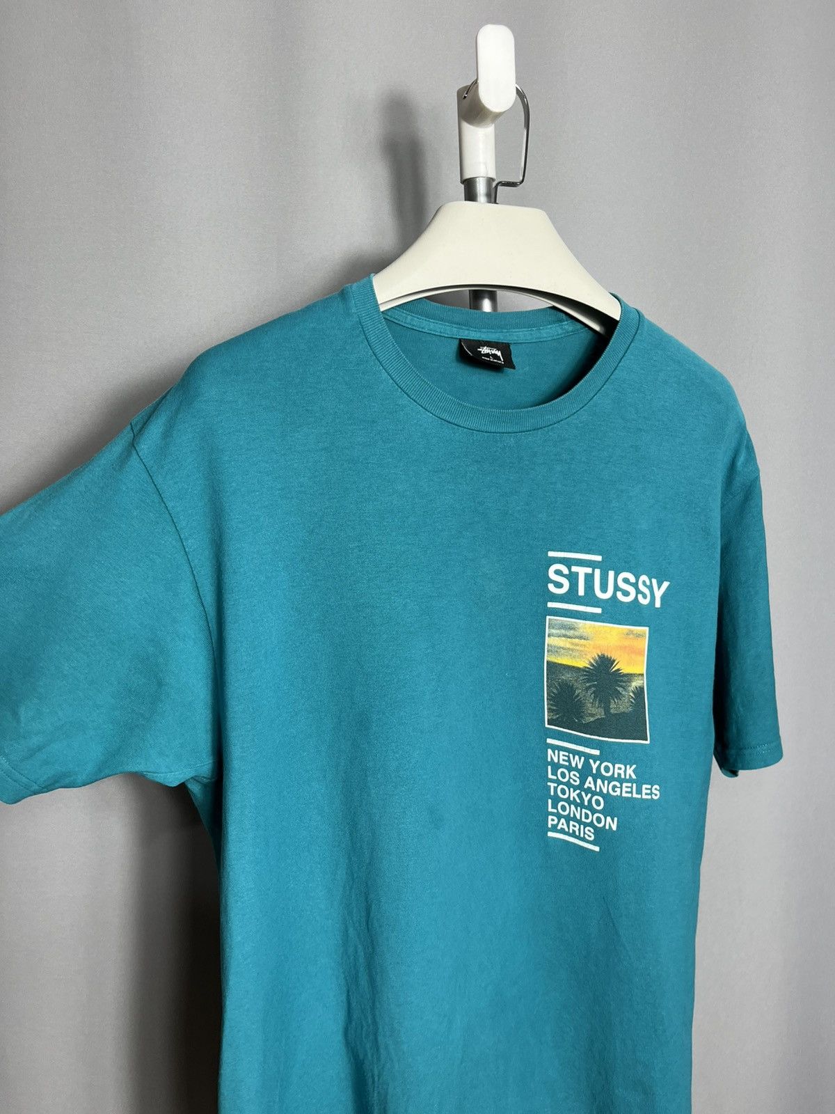 Stussy Stussy Countries Big Logo Y2k T Shirt City Green Size US L / EU 52-54 / 3 - 2 Thumbnail