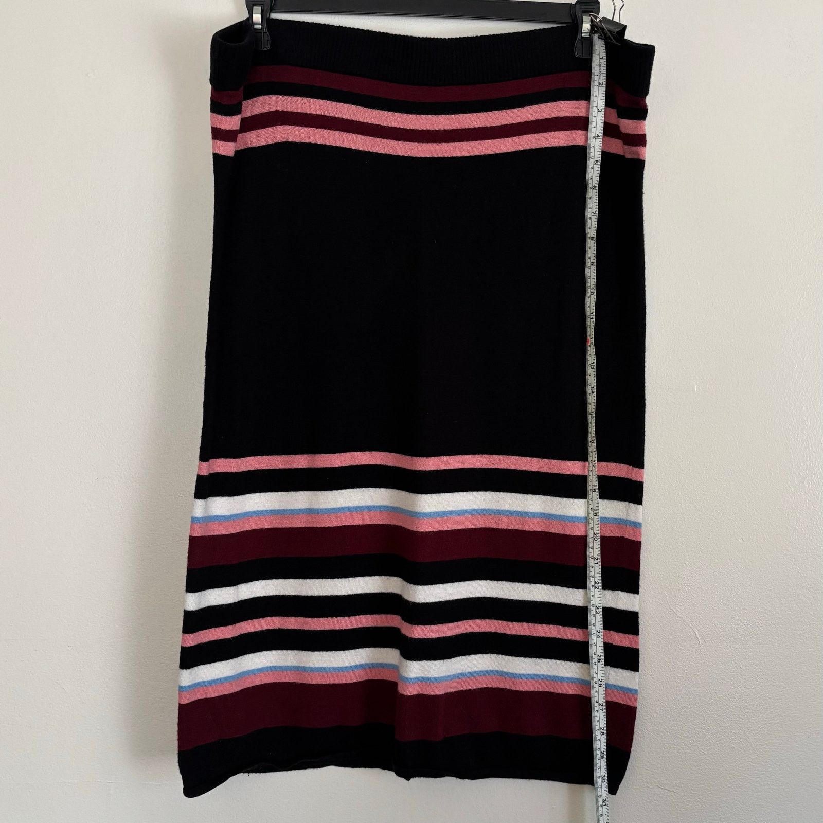 Other Eva Mendes NY&Co Striped Knit Pencil Midi Skirt XXL Size 30" / US 8 / IT 44 - 4 Thumbnail