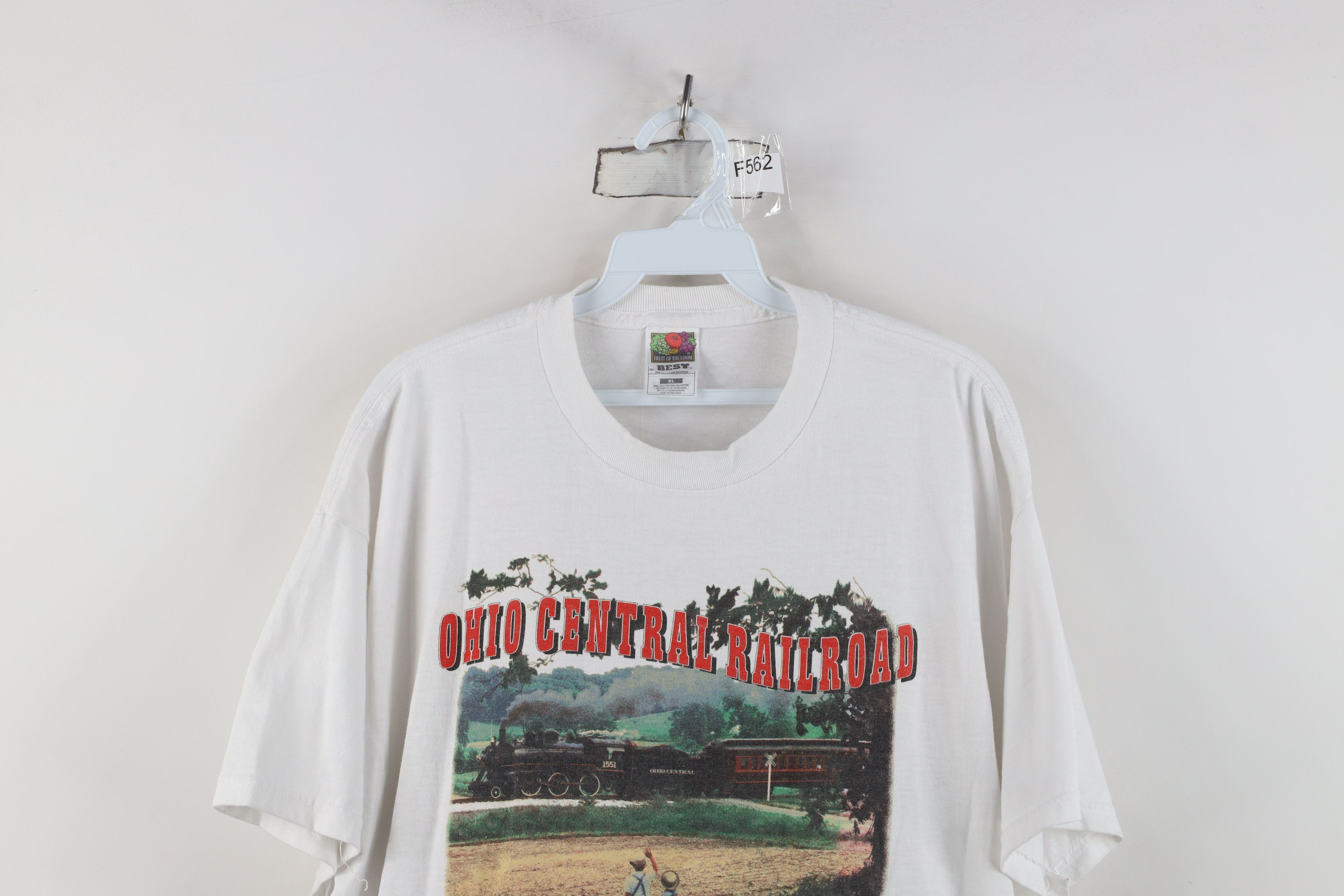 Vintage Vintage 90s Y2K Ohio Central Railroad Sugarcreek T-Shirt Size US XL / EU 56 / 4 - 2 Thumbnail