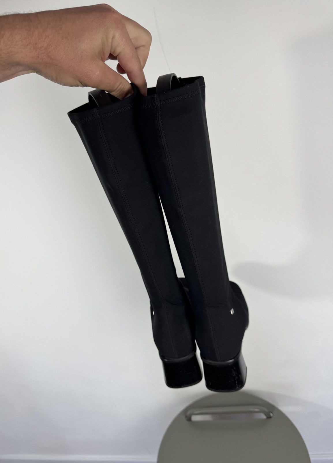 Other Vintage Gore Tex Black Stretch Knee High Boots Block Heel 39 Size US 8 / IT 38 - 8 Thumbnail