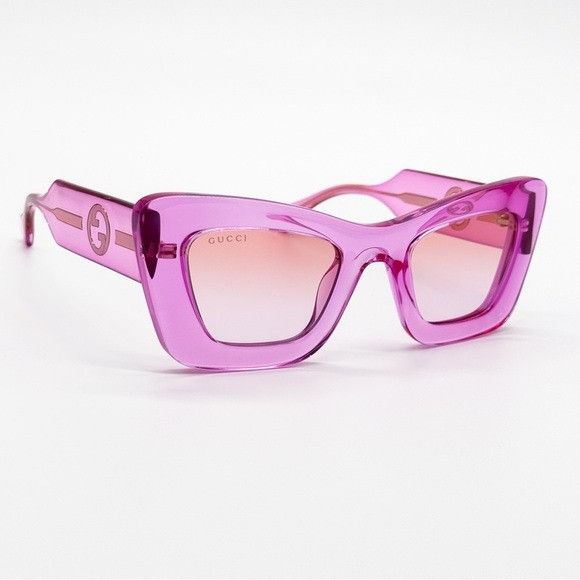 Gucci NEW GUCCI GG1552S 003 PINK BUTTERFLY WOMEN SUNGLASSES GUCCI Size ONE SIZE - 4 Thumbnail