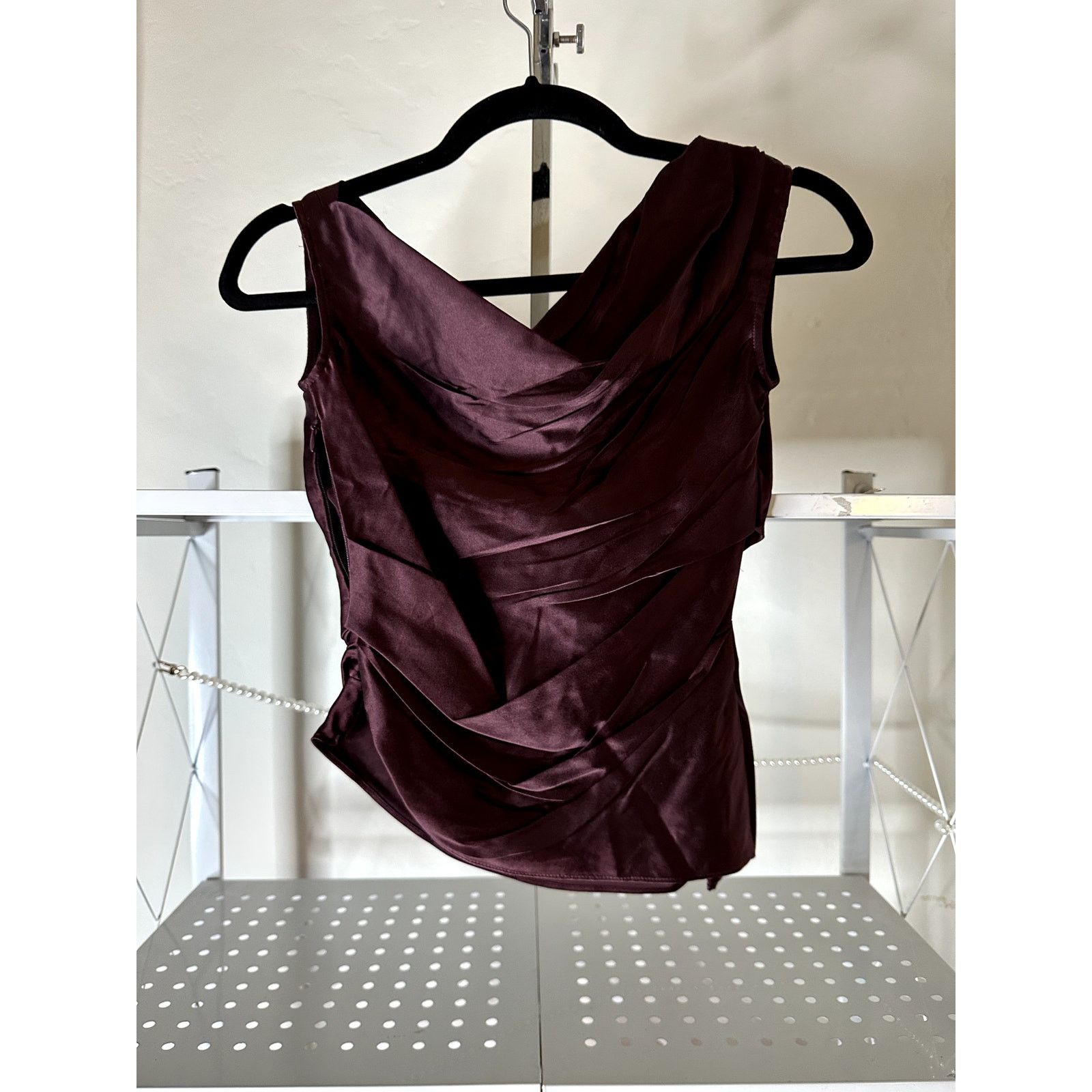 Staud STAUD Phare Silk Top Merlot 0 Size XS / US 0-2 / IT 36-38 - 5 Thumbnail