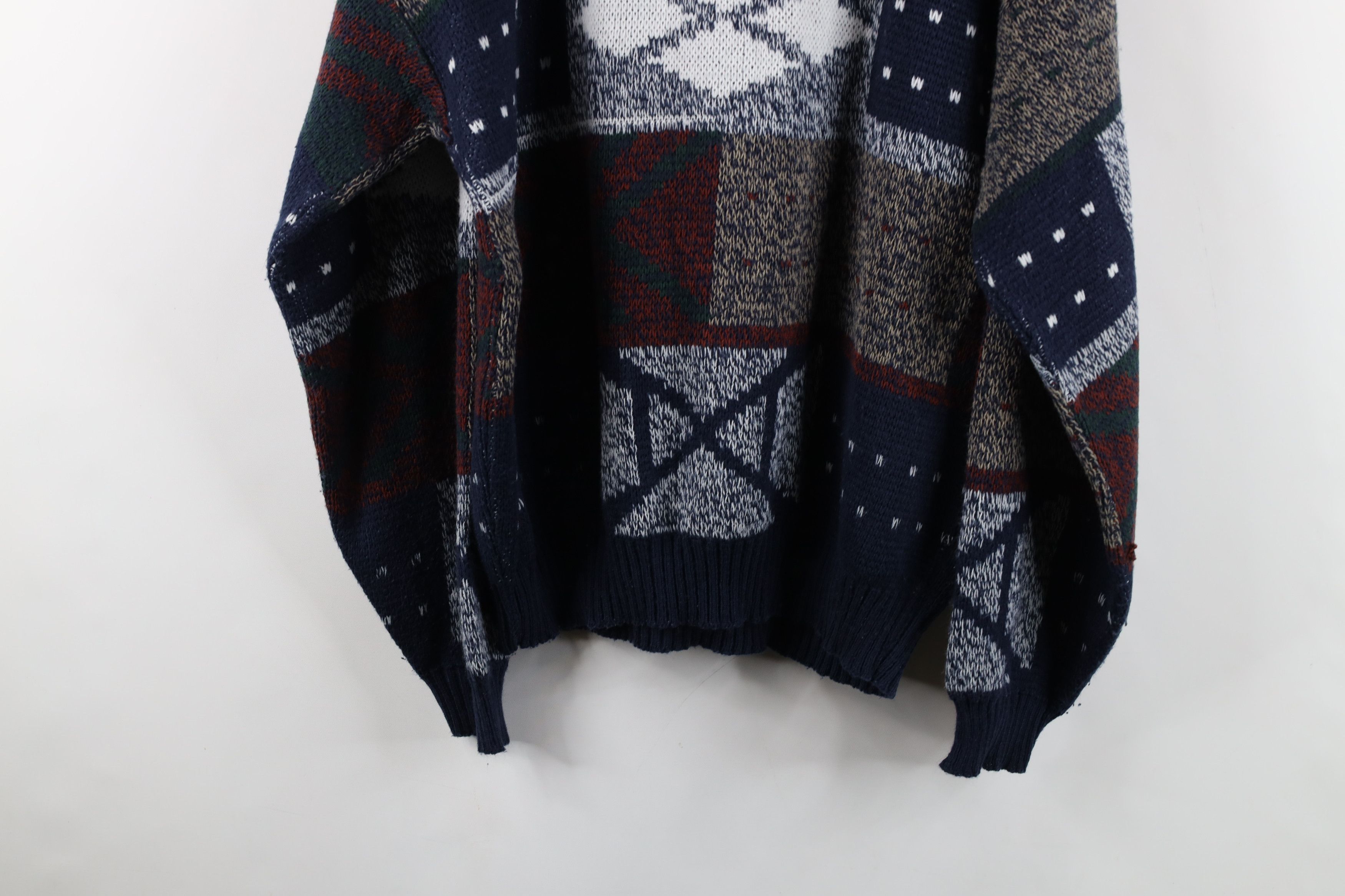 Vintage Vintage 90s Coogi Style Geometric Knit Crewneck Sweater Size US L / EU 52-54 / 3 - 11 Thumbnail