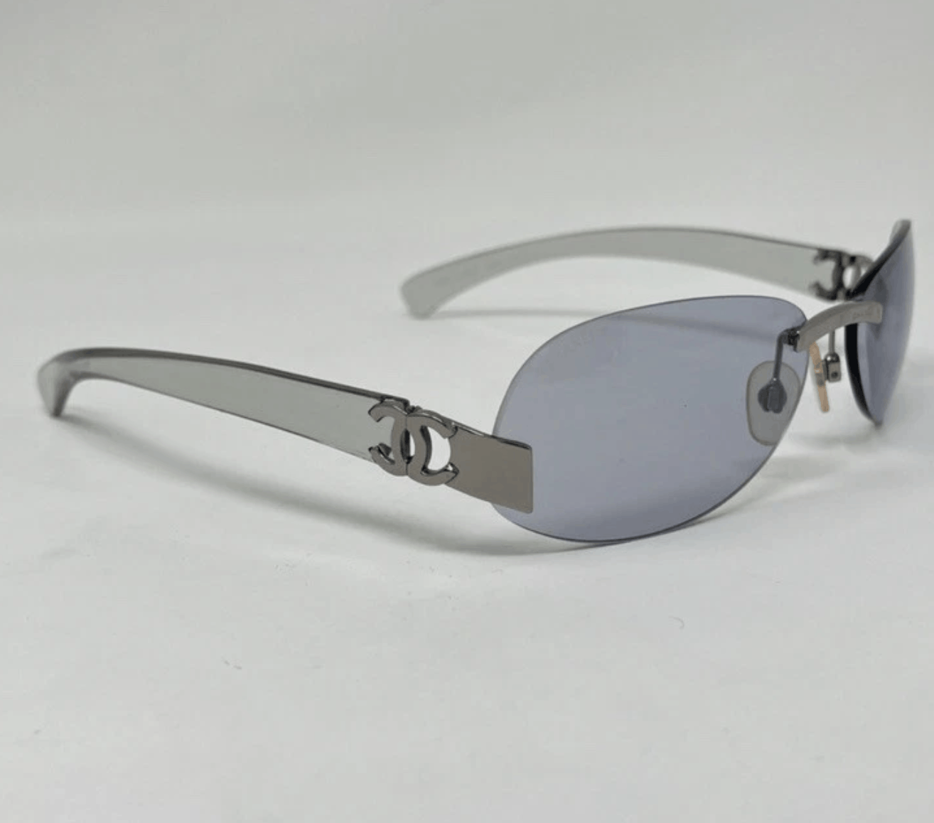 Chanel × Vintage CHANEL Sunglasses 4037 Rimless Rhinestone 4017 Shields RI832 Size ONE SIZE - 1 Thumbnail