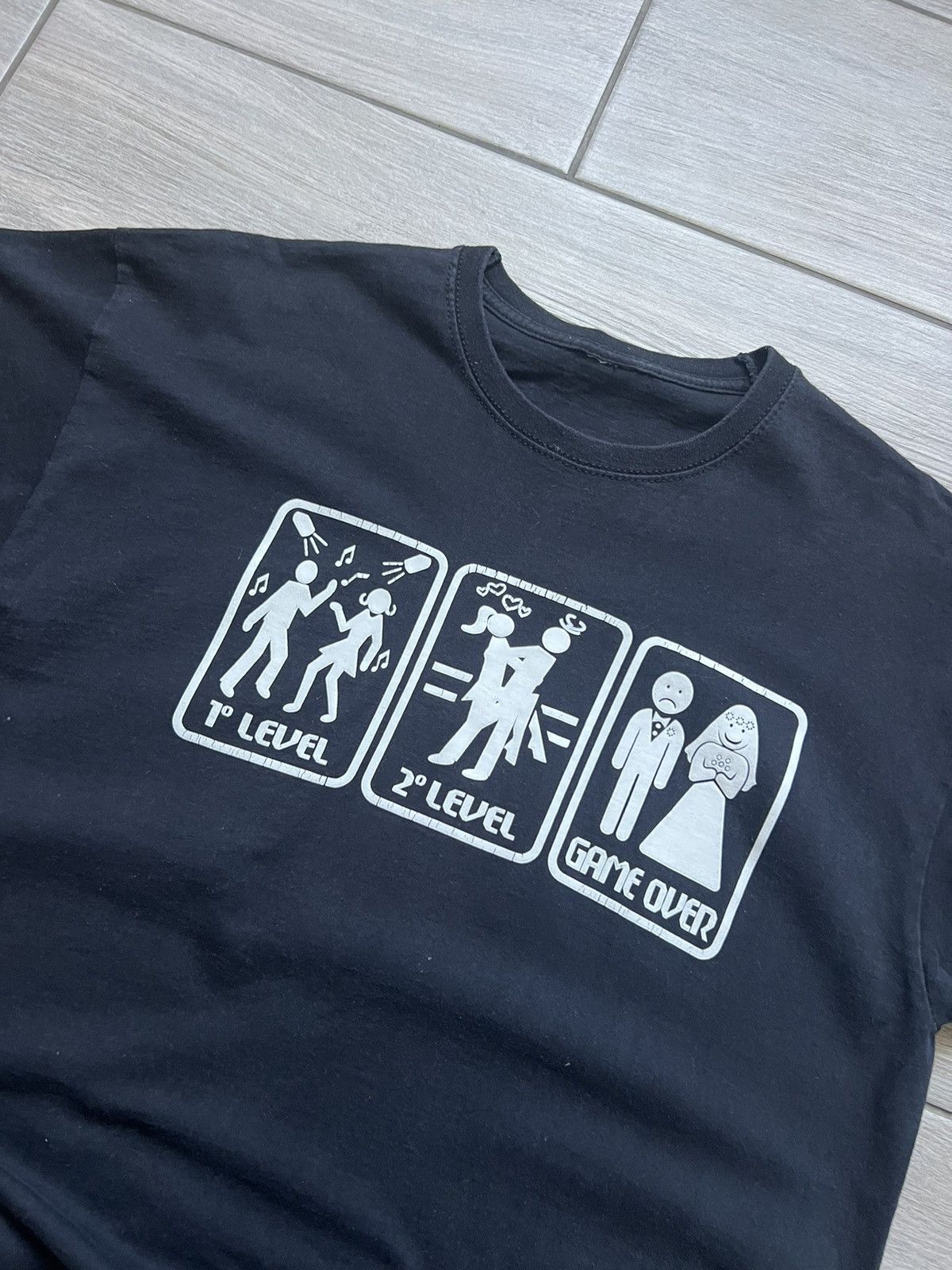 Band Tees Vintage Gamer Levels Tee – Game Over Funny Graphic Shirt Size US S / EU 44-46 / 1 - 10 Thumbnail