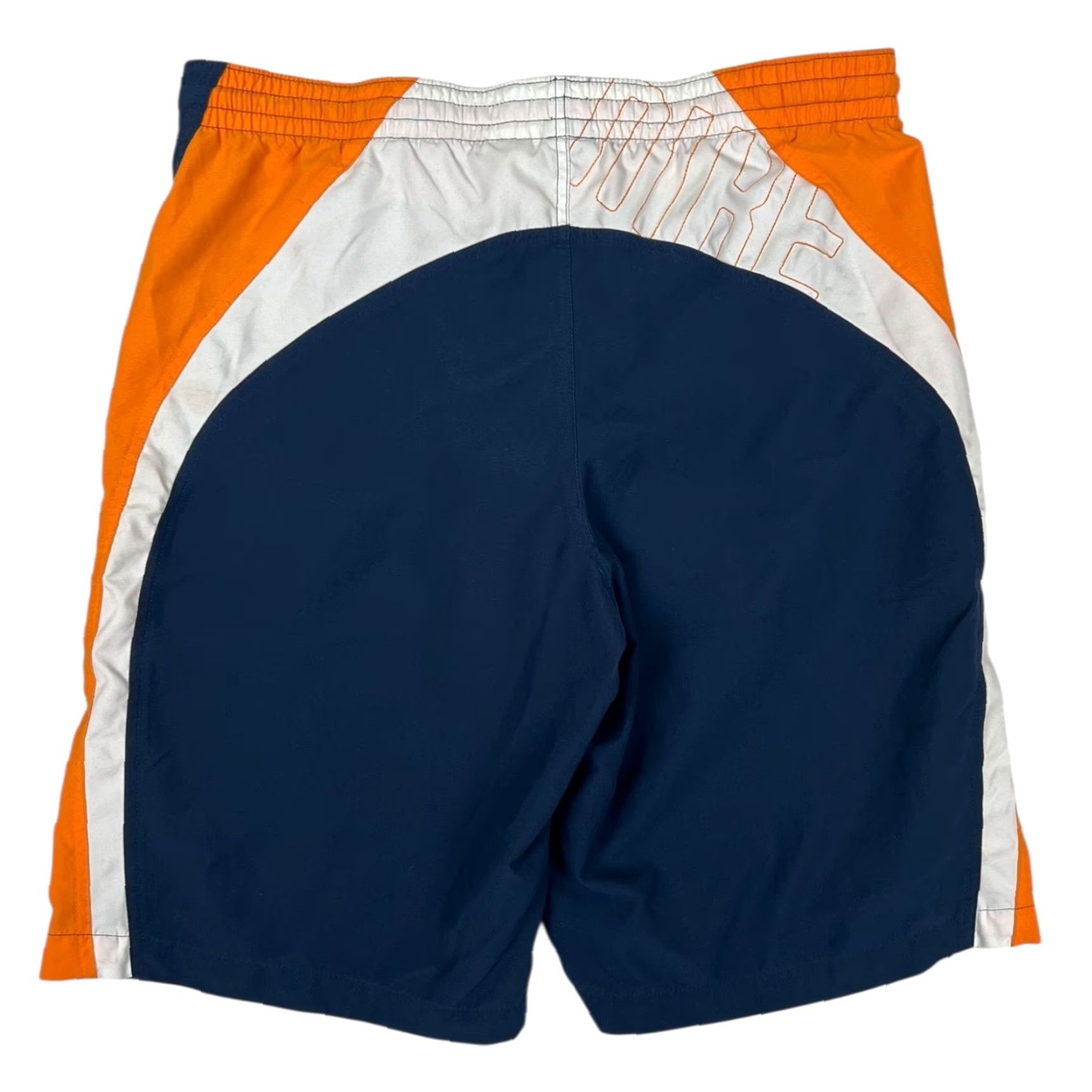 Nike VINTAGE Nike Swim Board Trunks L Men Blue Orange Y2K Surf Beach 90s Athleisure Trunks Mens Size US 33 - 3 Thumbnail
