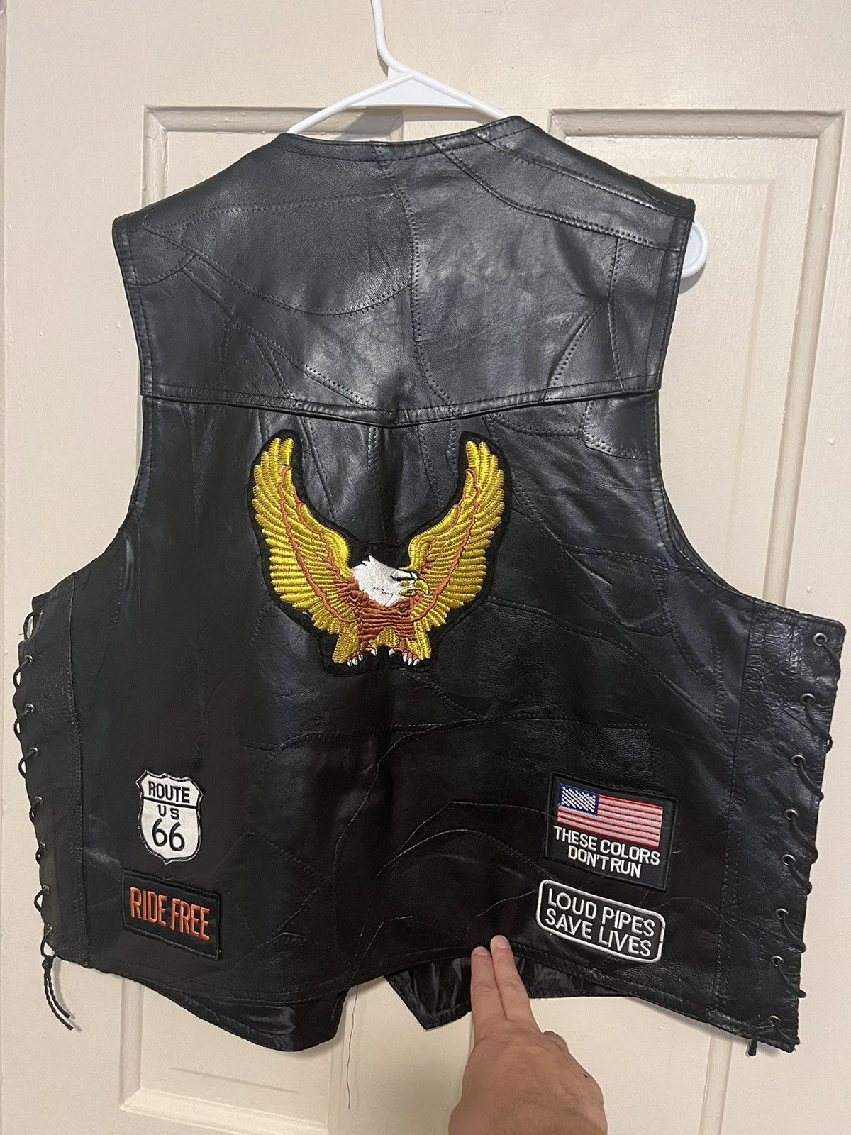 Harley Davidson Vintage Patchwork Biker Leather Vest Size US XL / EU 56 / 4 - 2 Thumbnail