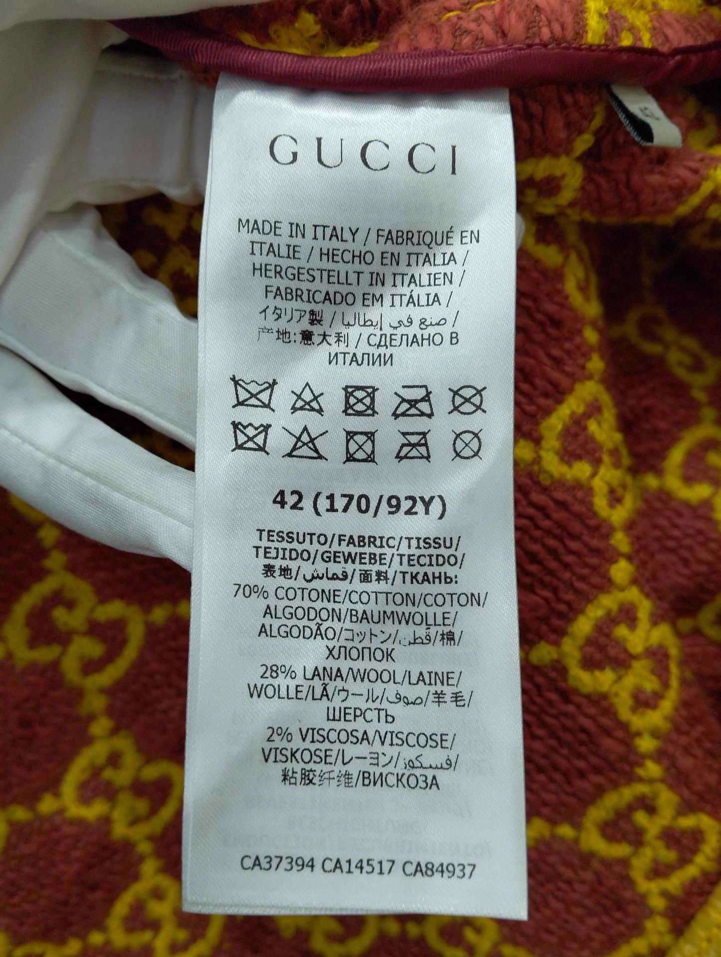 Gucci Gucci Runway Yellow GG Print Overcoat 42 Size M / US 6-8 / IT 42-44 - 5 Thumbnail