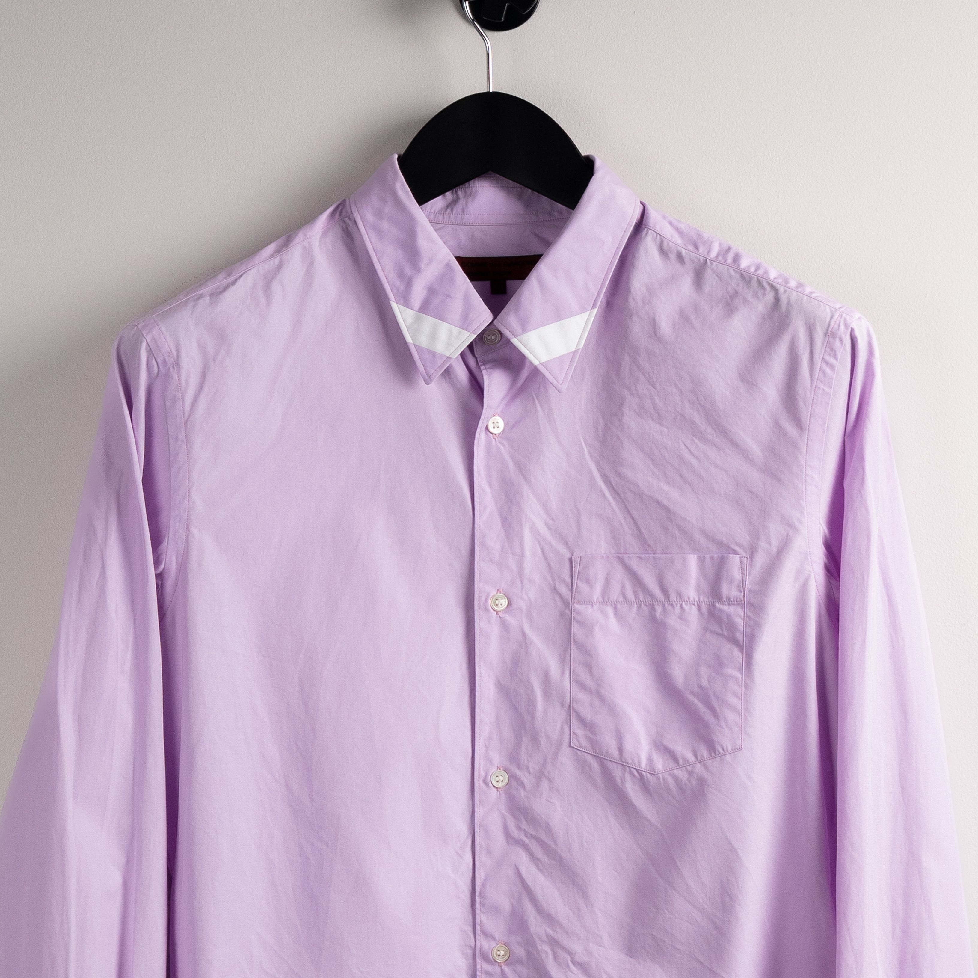 Comme des Garcons Homme Deux Comme Des Garcons Homme Deux AW2008 Stripe Collar Shirt Size US L / EU 52-54 / 3 - 3 Thumbnail