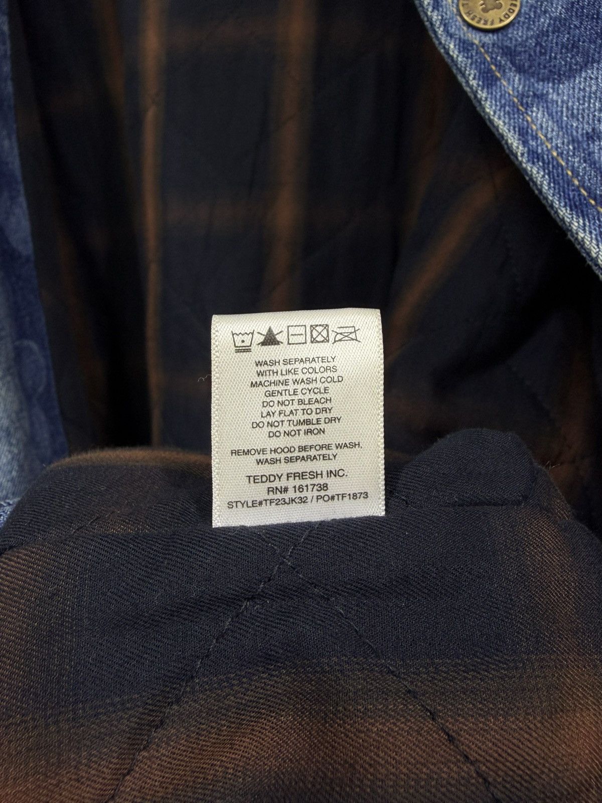 Teddy Fresh Teddy Fresh Denim Varsity Jacket Hybrid All-Over Bear Print Size US L / EU 52-54 / 3 - 25 Thumbnail