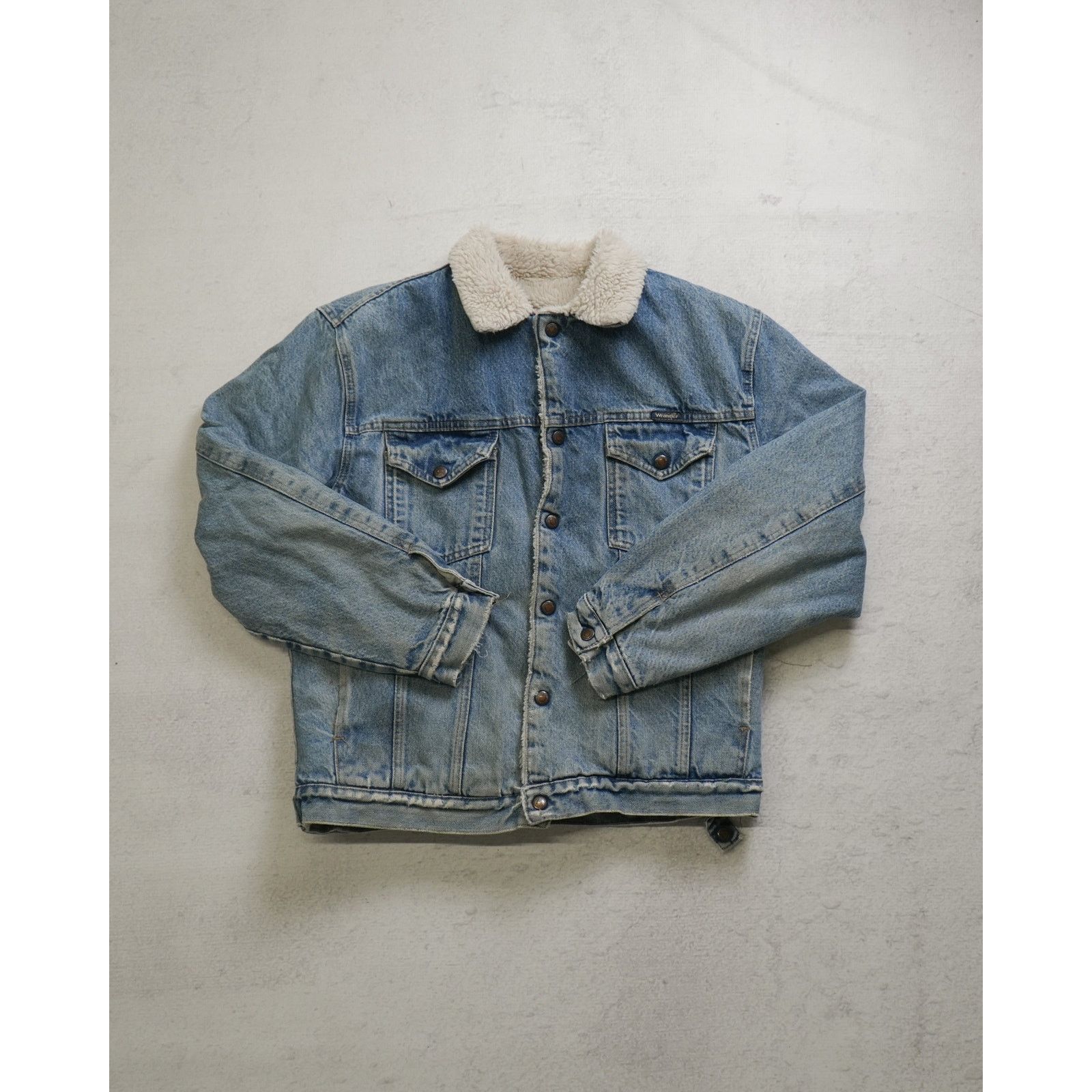 Vintage 90s Wrangler Sherpa Denim Jacket - Women's Large